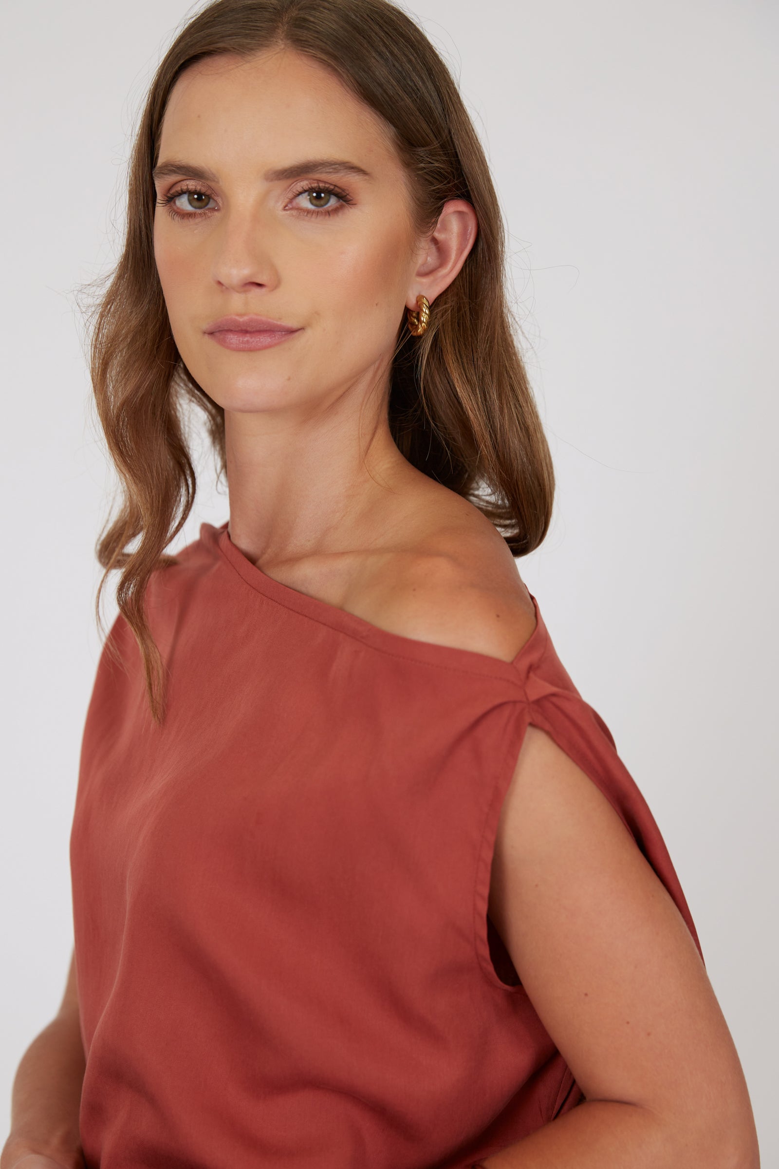 Palma Asymetric Top - Rhubarb