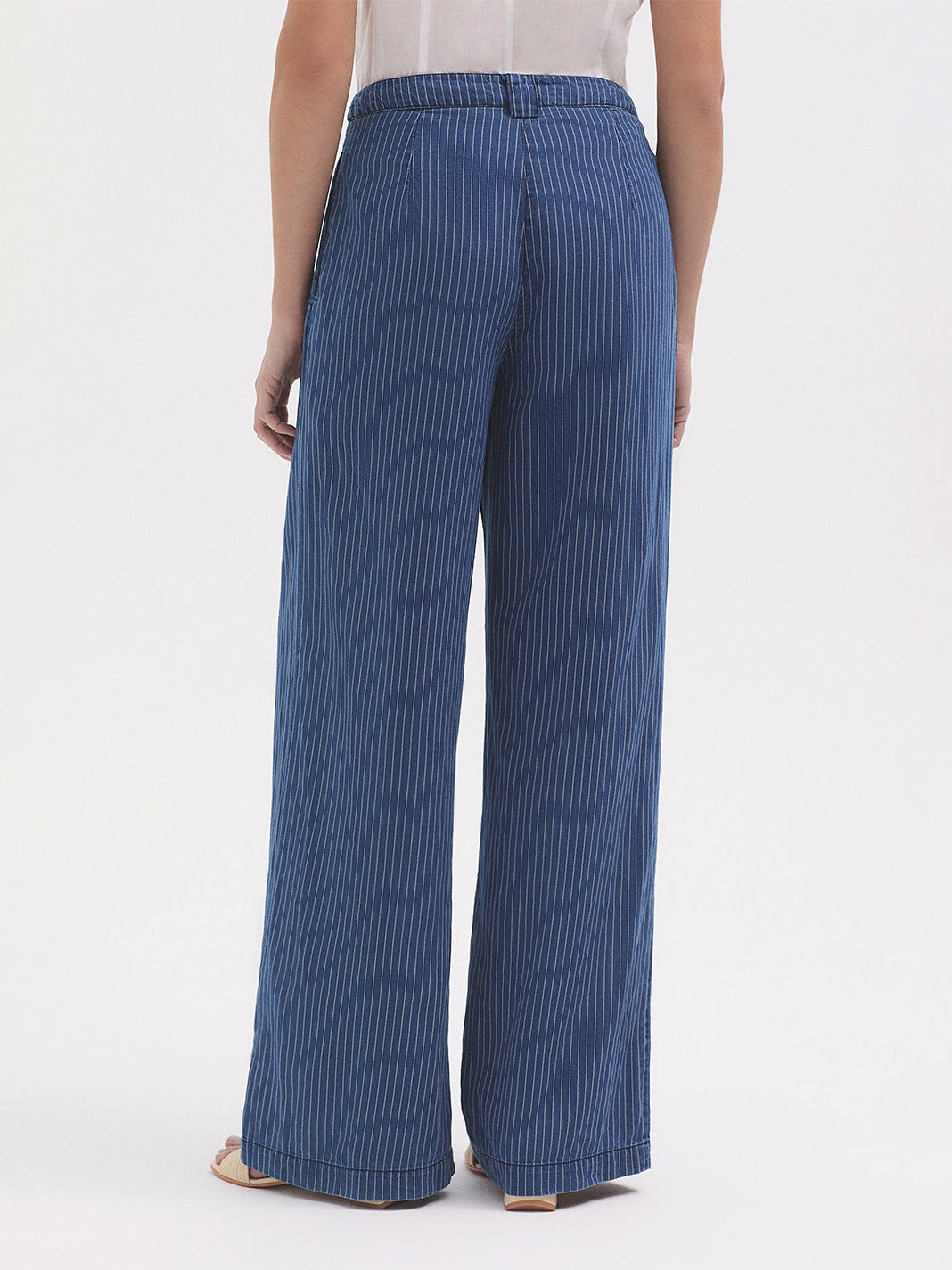 Striped Denim Trousers