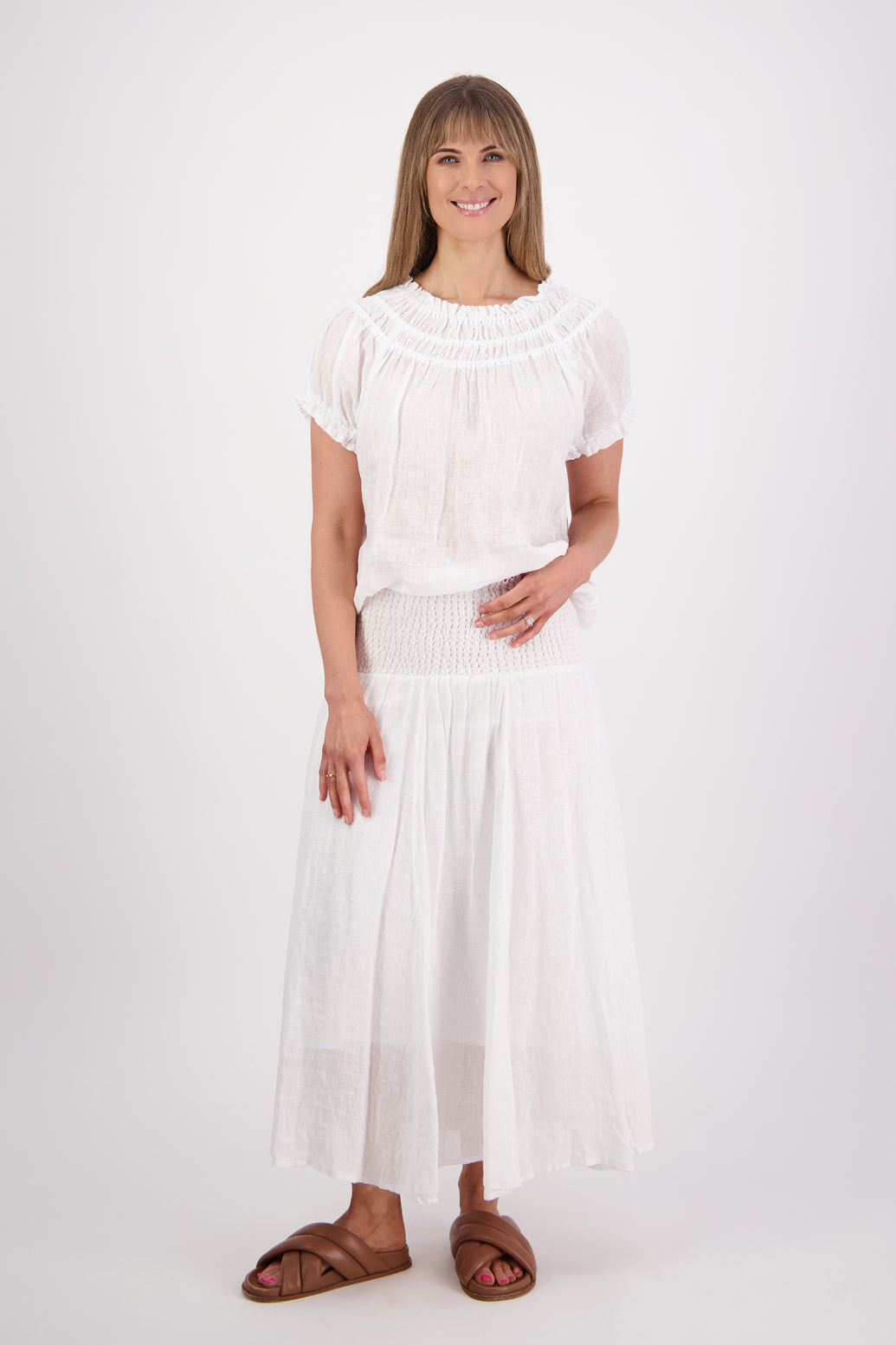 Briarwood Parson Skirt - White