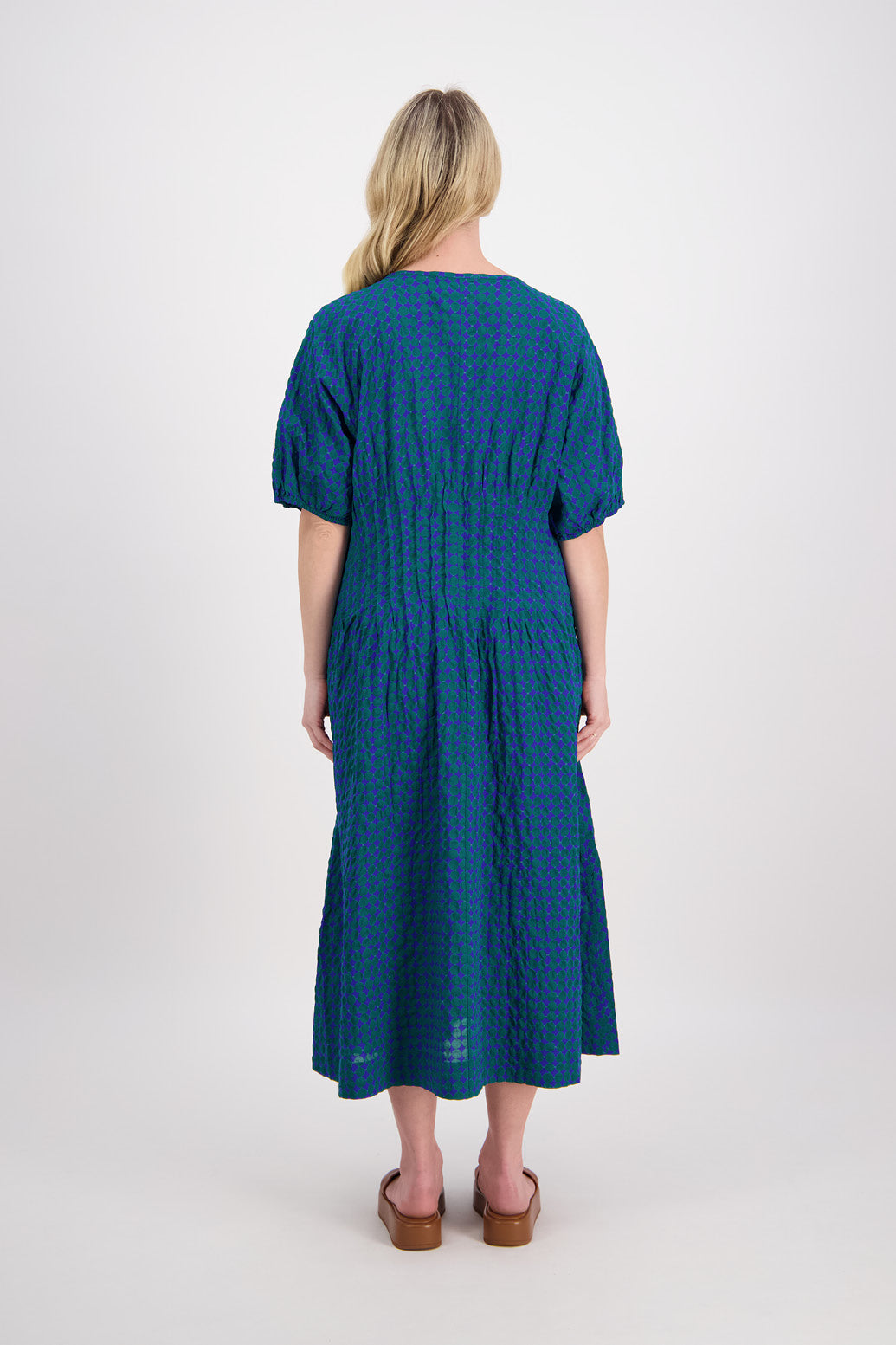 Briarwood Phyllis Dress - Green/Blue Spot