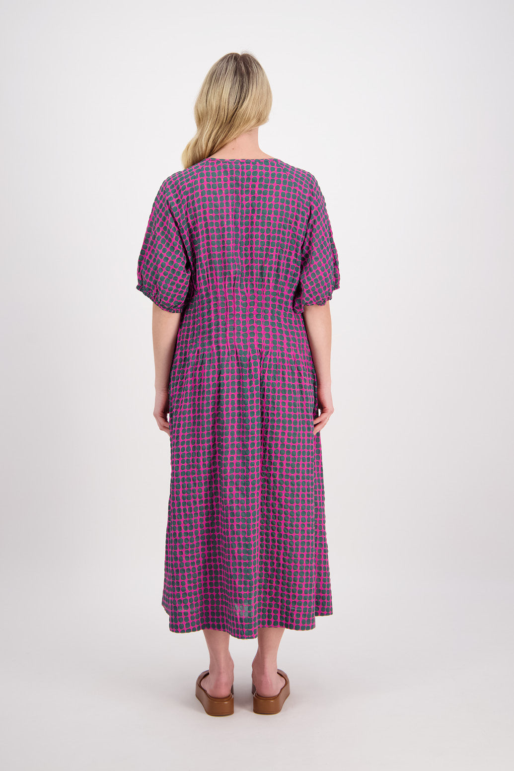 Briarwood Phyllis Dress - Green/Pink Spot