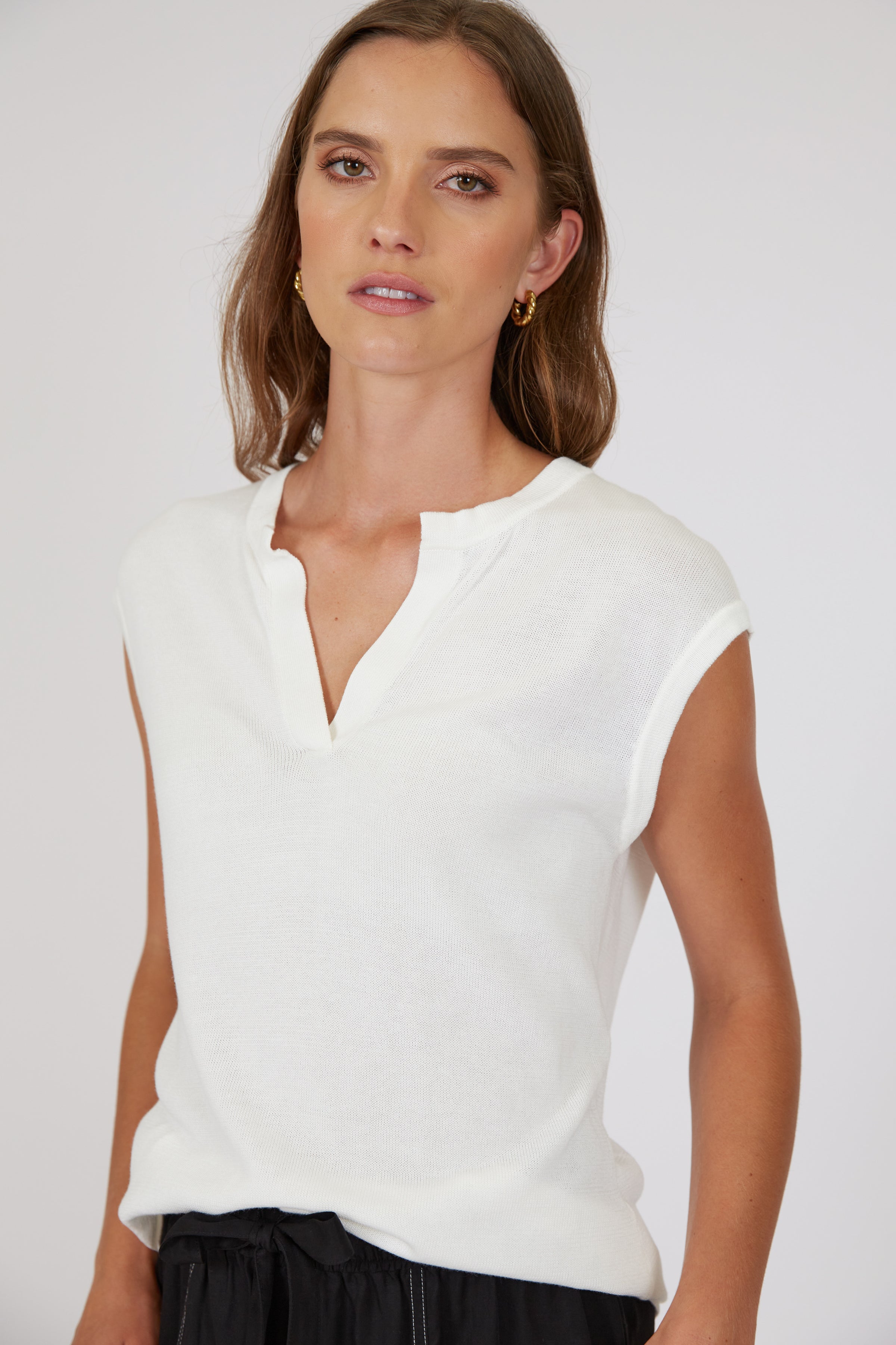 Prima Knit Top - Ivory