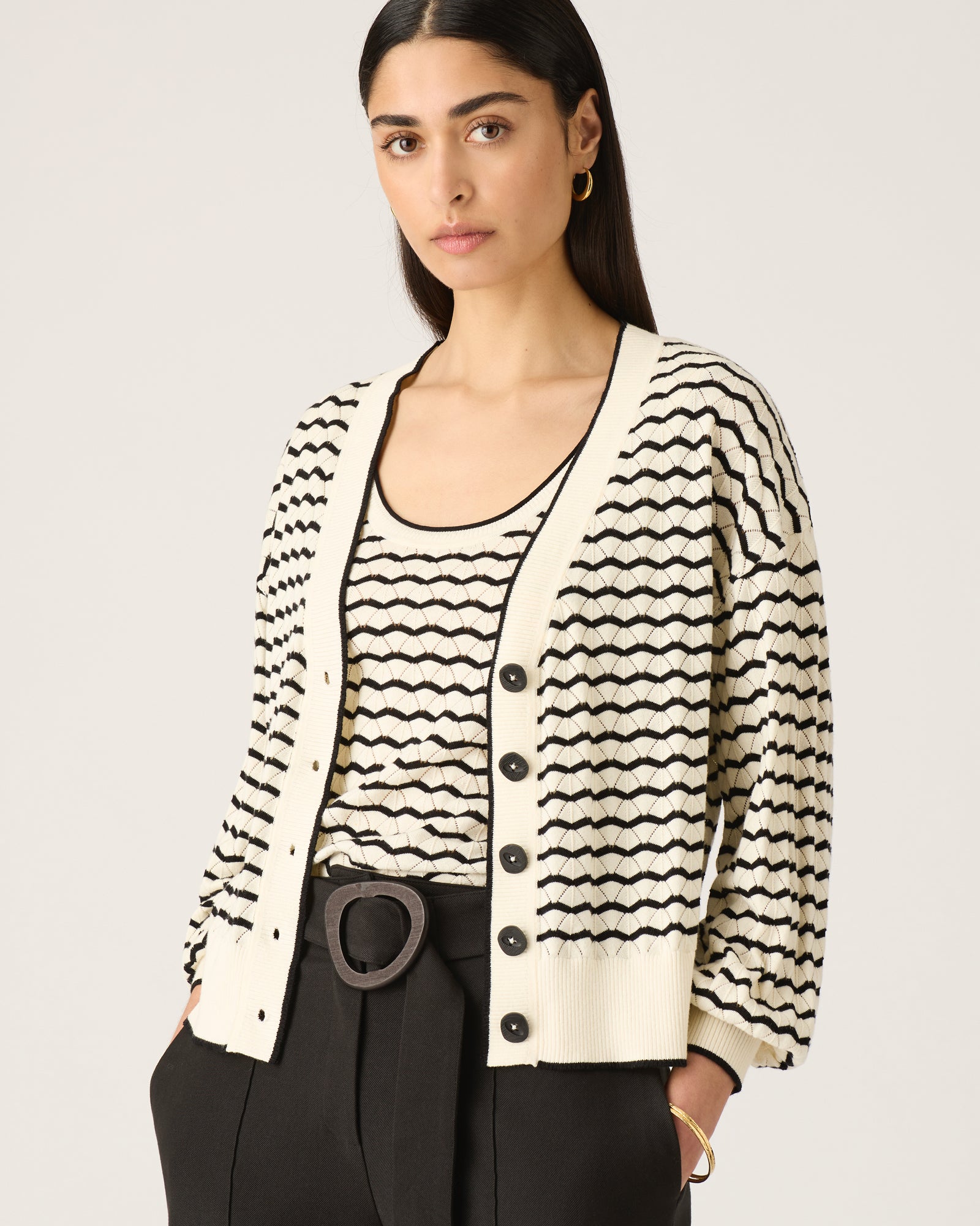 Mos the Label Elara Knit Cardigan - Stripe