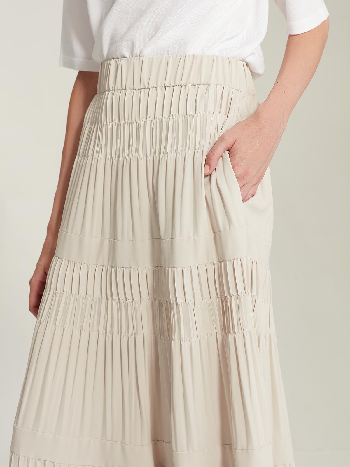 Sills Alma Pleat Skirt - Driftwood