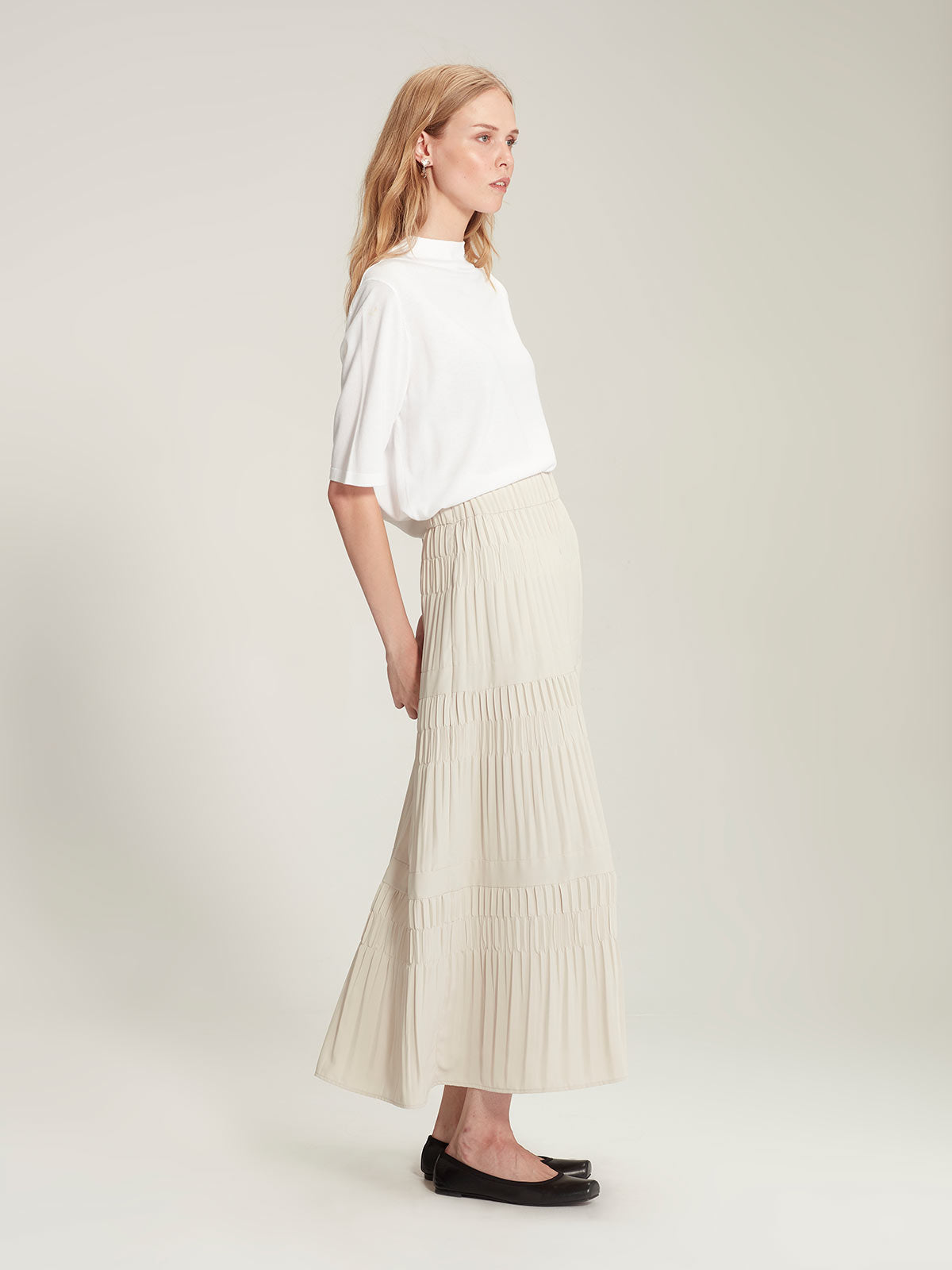 Sills Alma Pleat Skirt - Driftwood