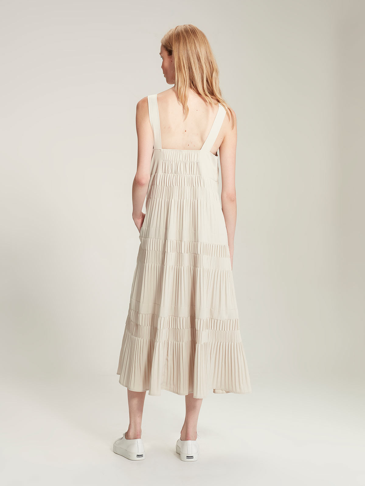 Sills Javier Pleat Dress - Driftwood