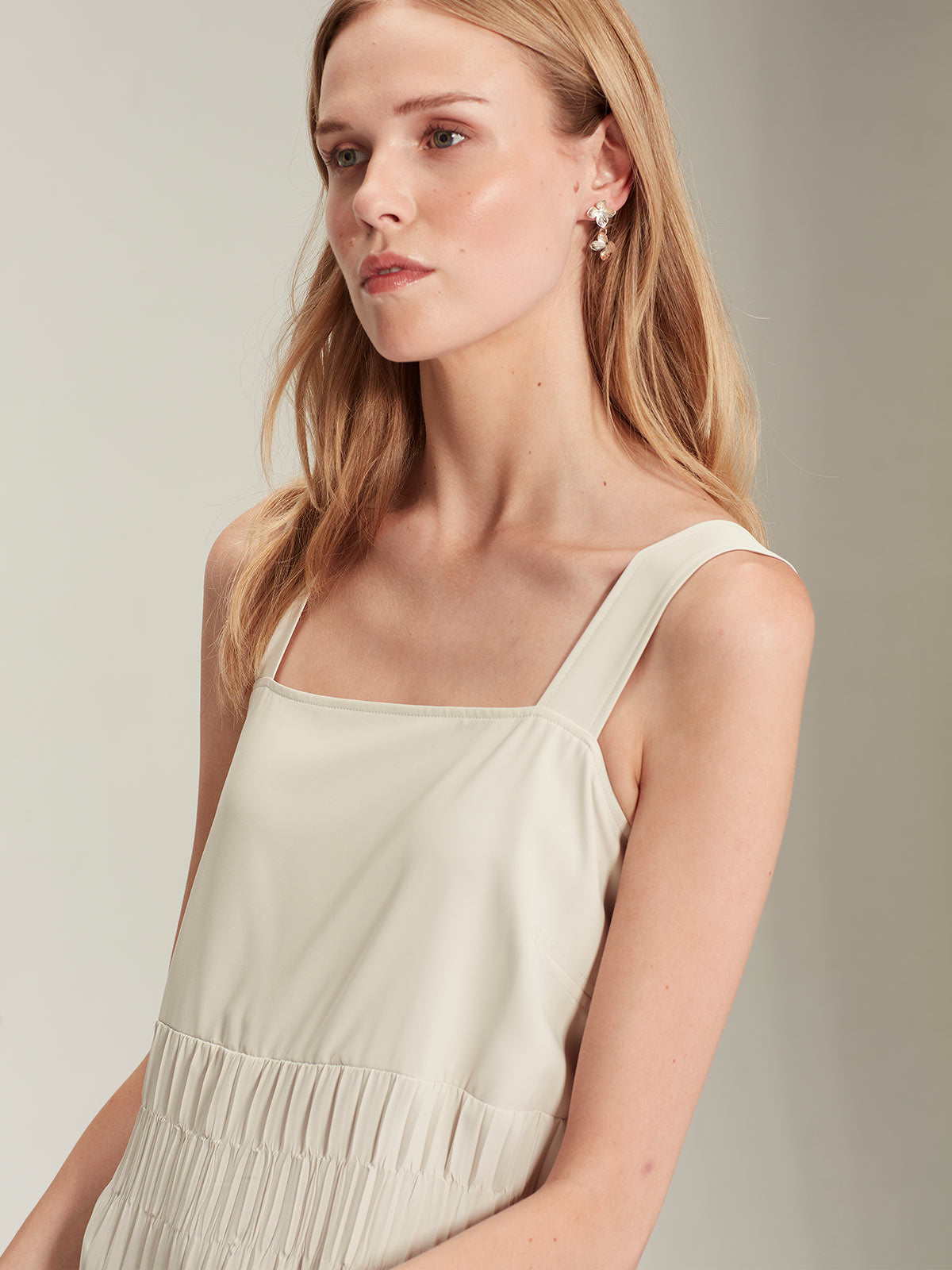 Sills Javier Pleat Dress - Driftwood