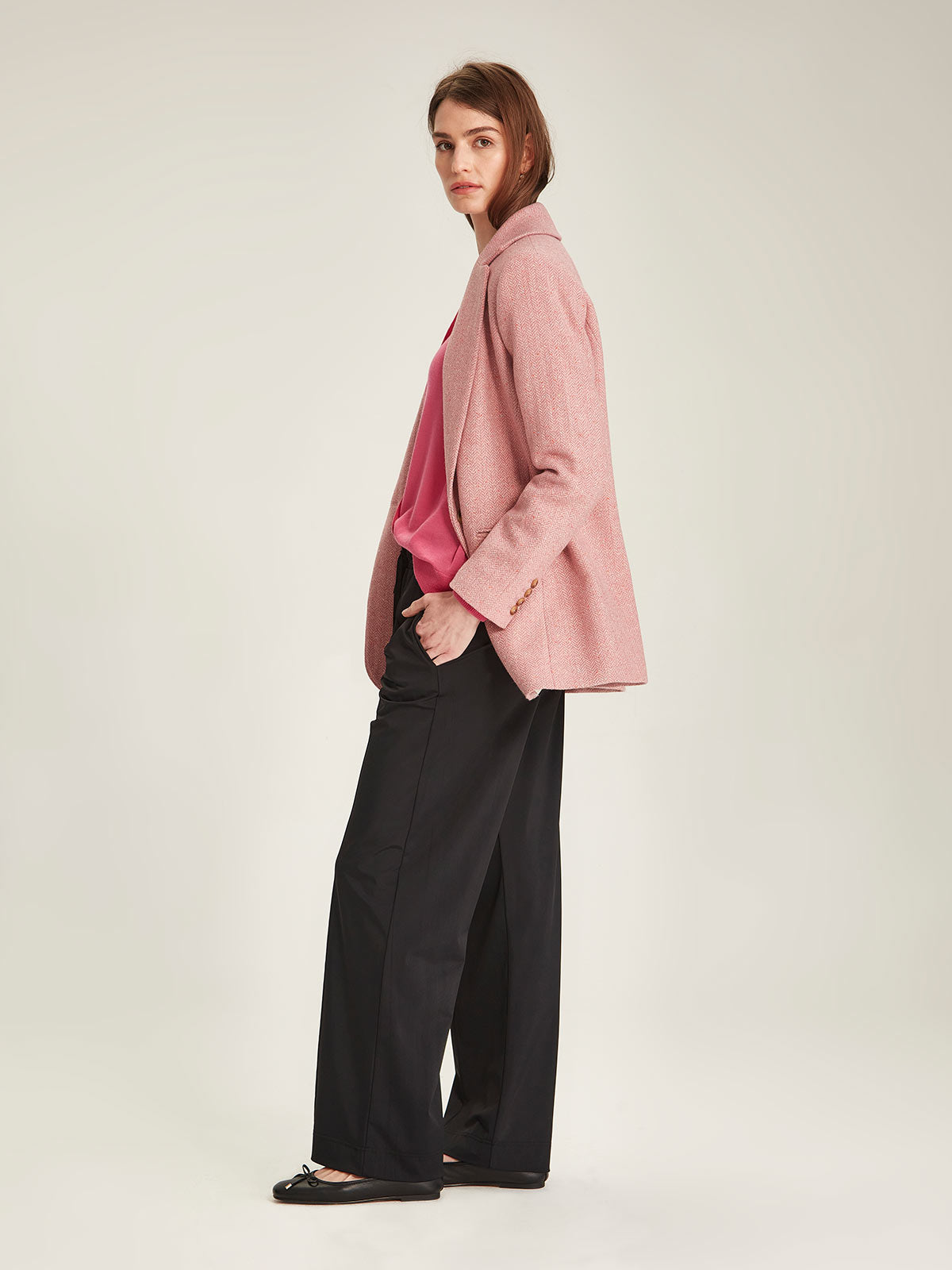 Sills Coco Tweed Blazer - Rose