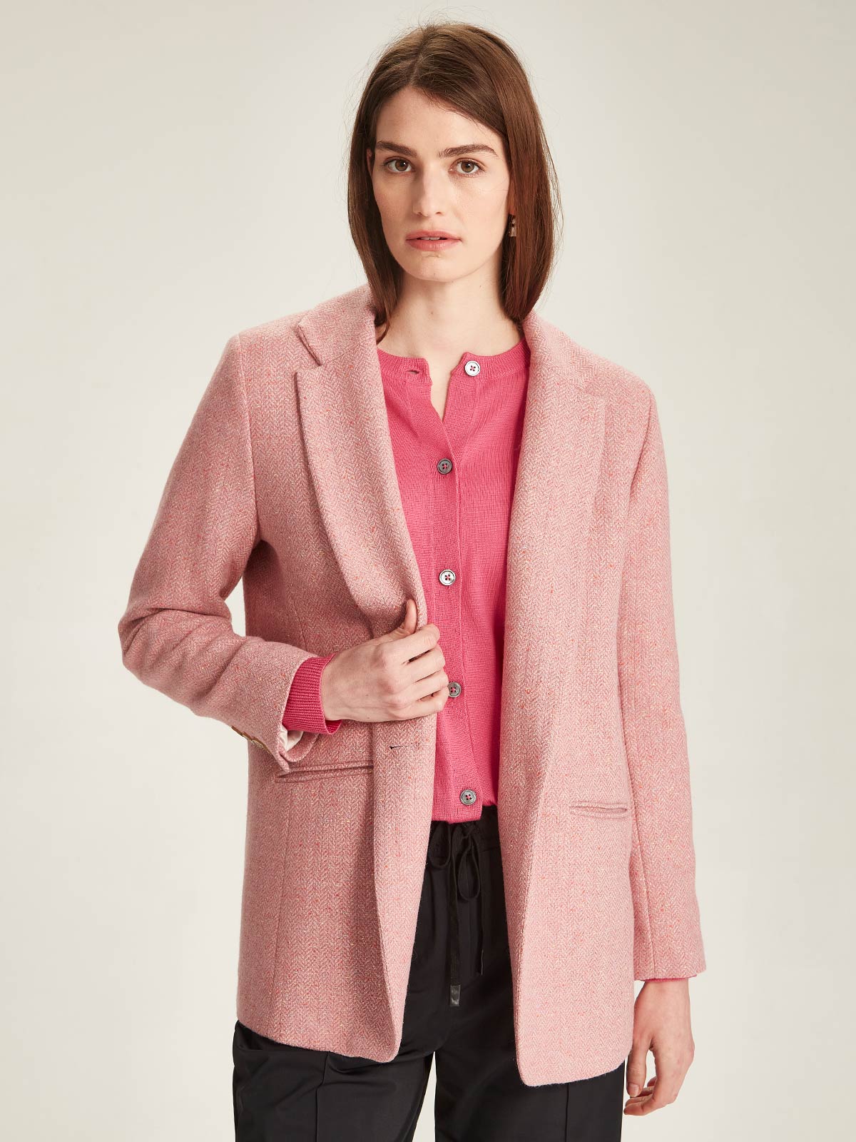 Sills Coco Tweed Blazer - Rose