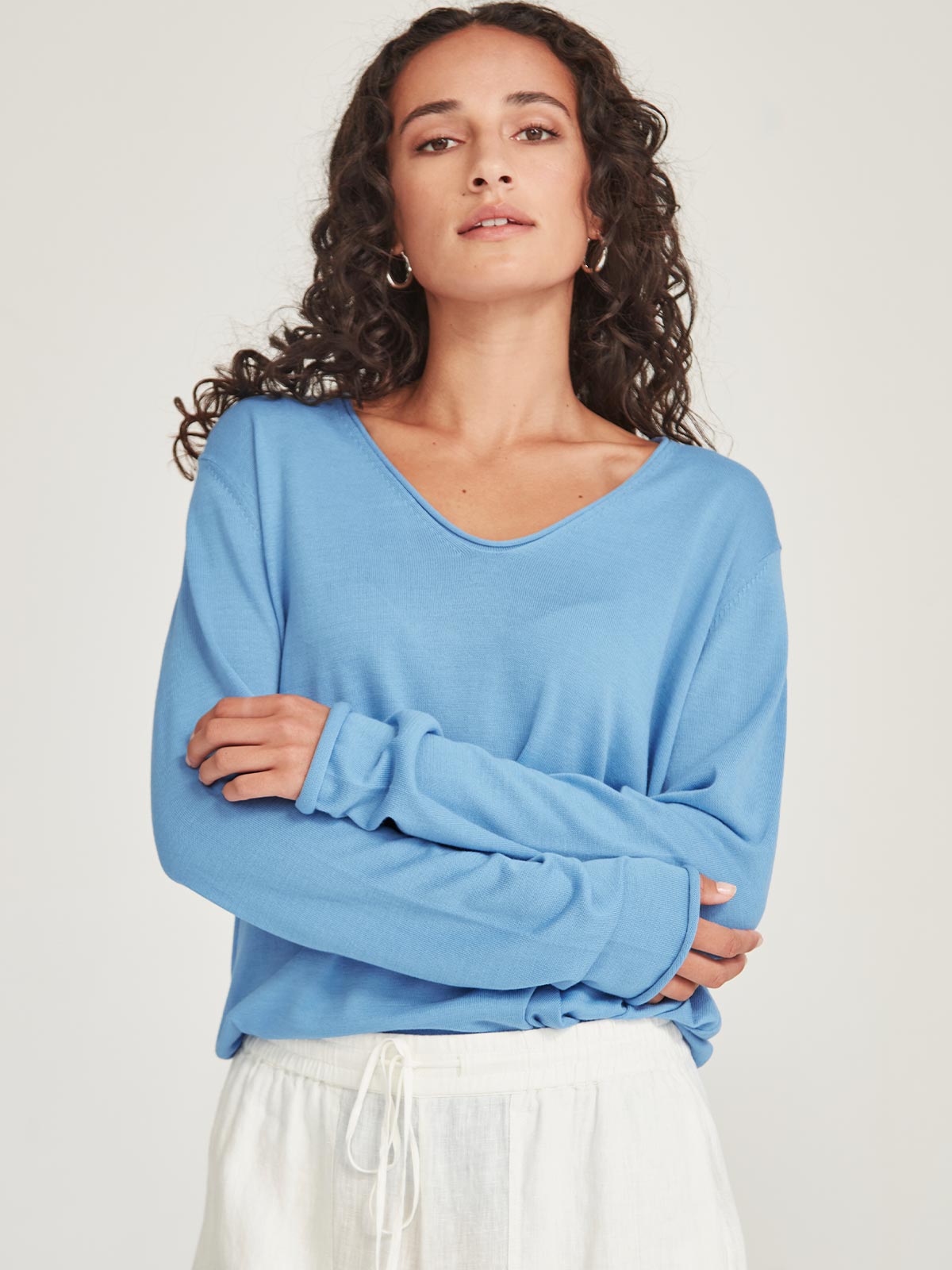 Sills Vinnie V-Neck - Sky Blue