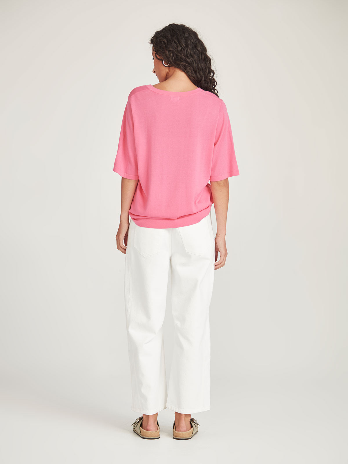 Sills Vera V-Knit Tee - Pink Sherbert