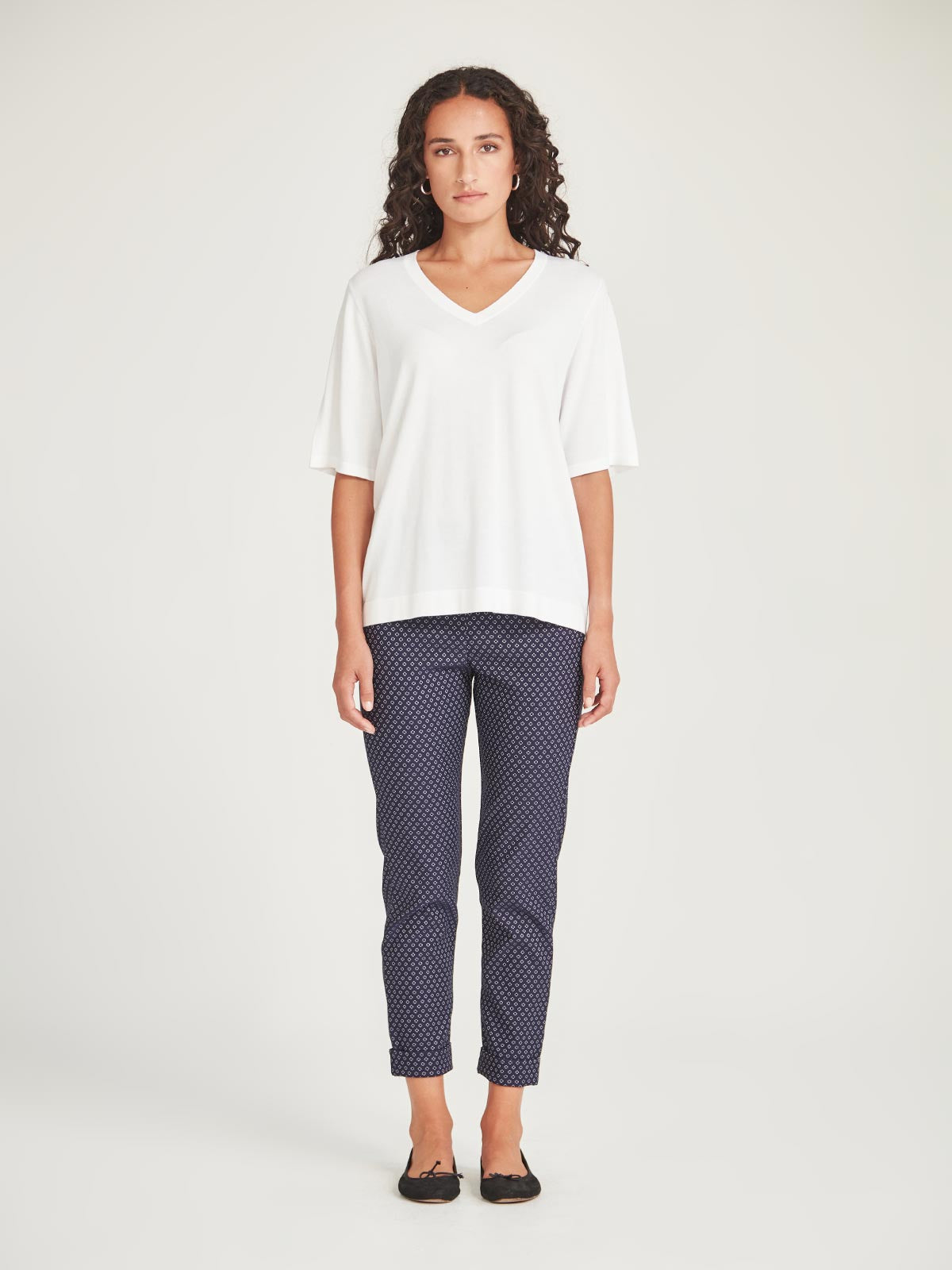 Sills Vera V-Knit Tee - White