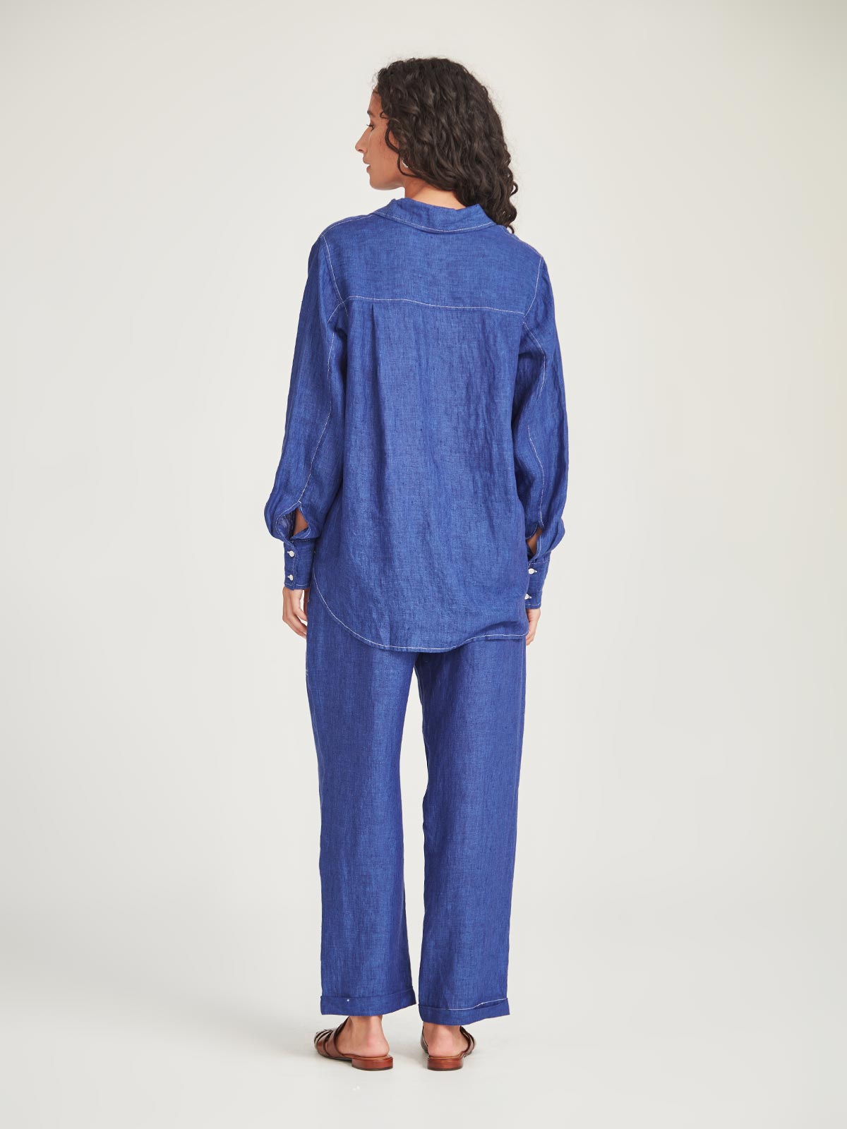 Sills Princeton Linen Shirt - Iris
