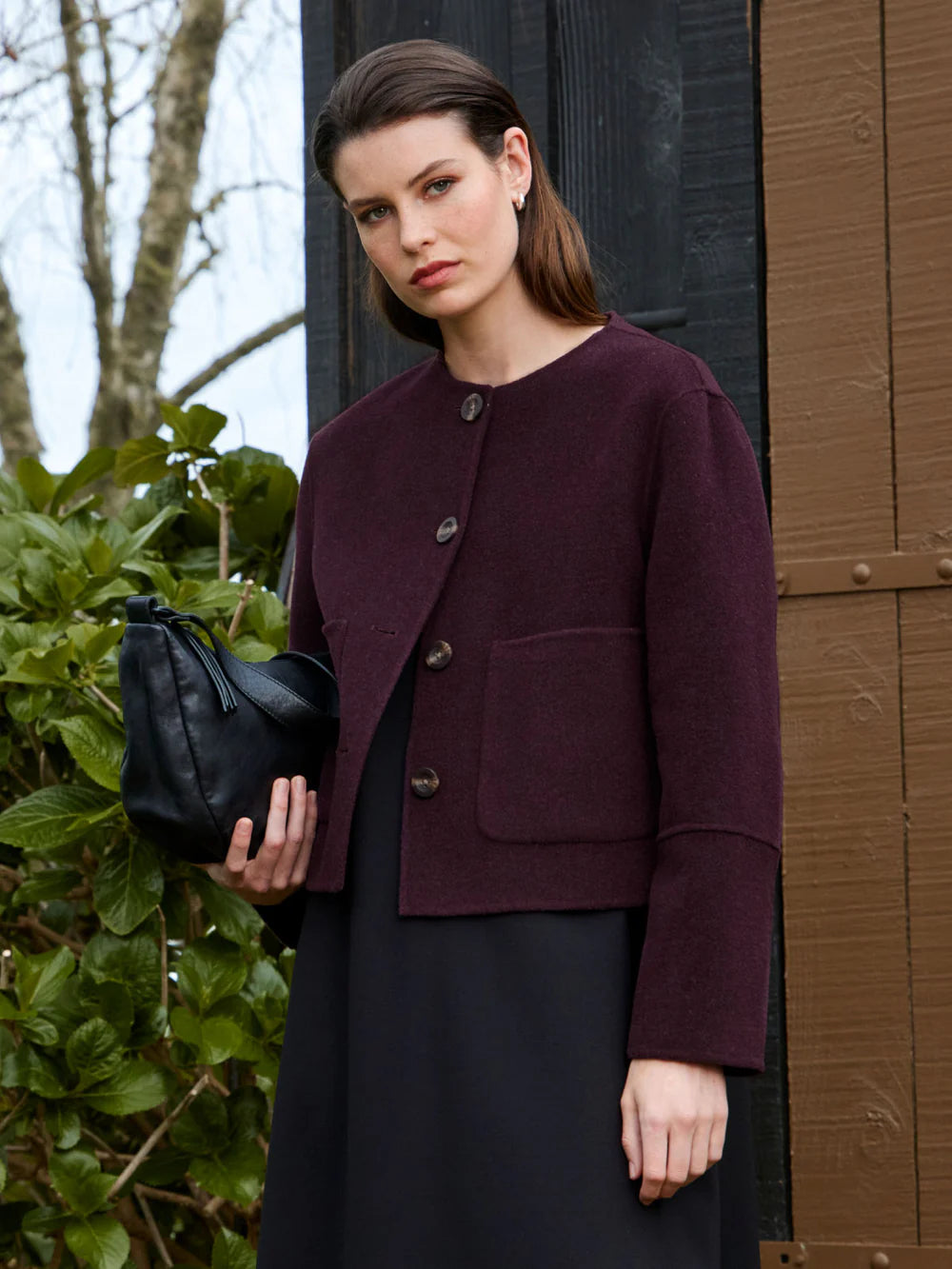 Emiko Wool Jacket - Plum