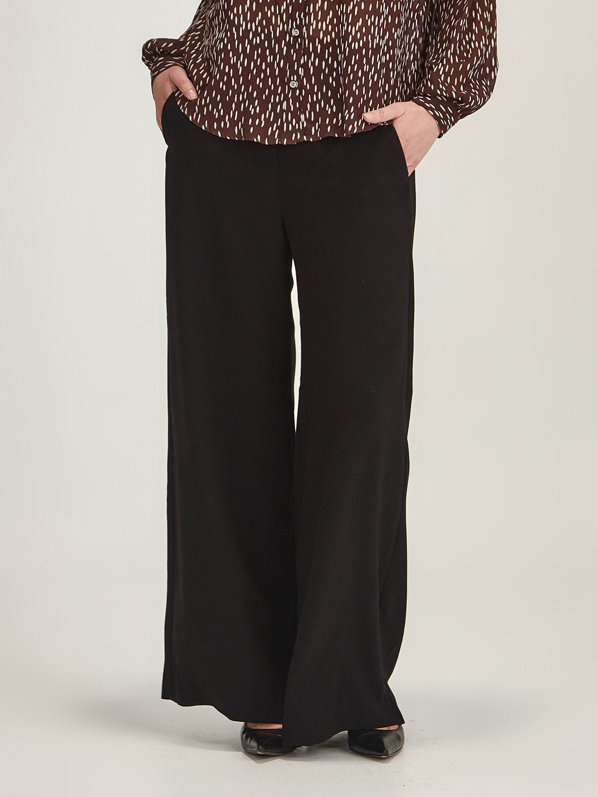 Luca Wide Leg Pant - Black