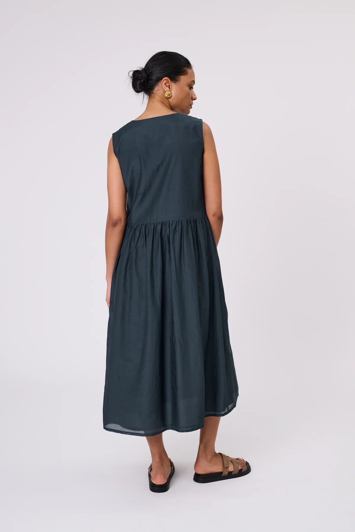 Marlow Swing Midi Dress - Ink