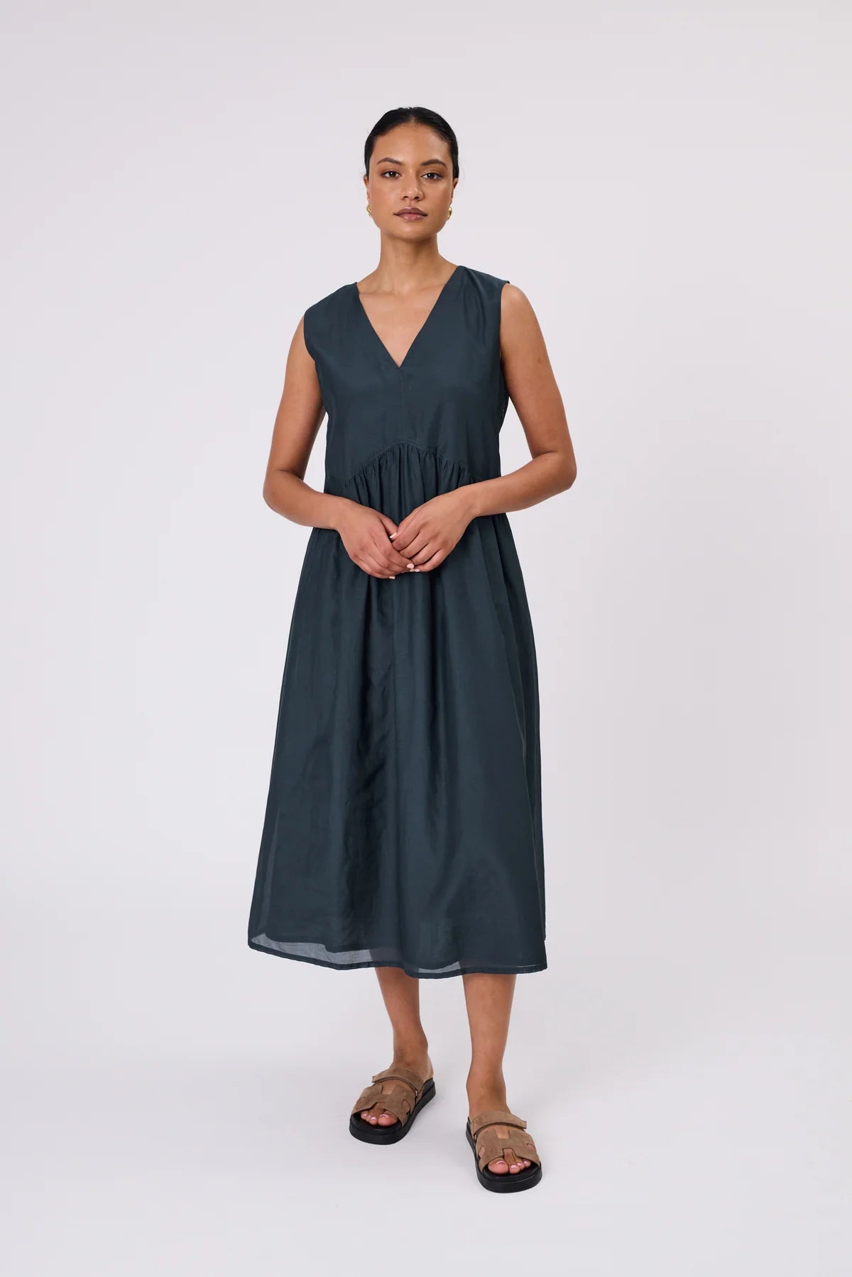 Marlow Swing Midi Dress - Ink