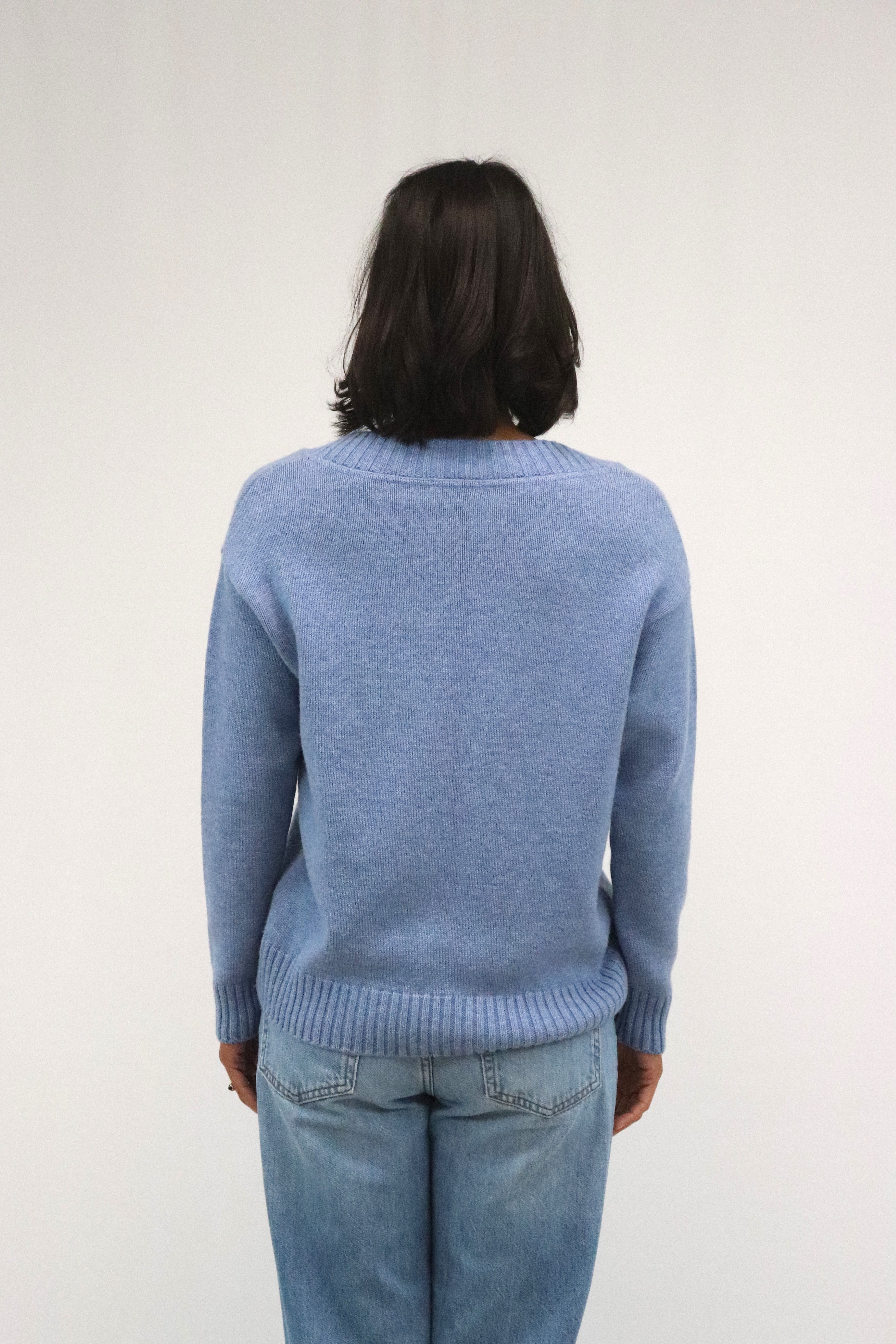 Tatano Tulia V-Neck Jersey - Chambray