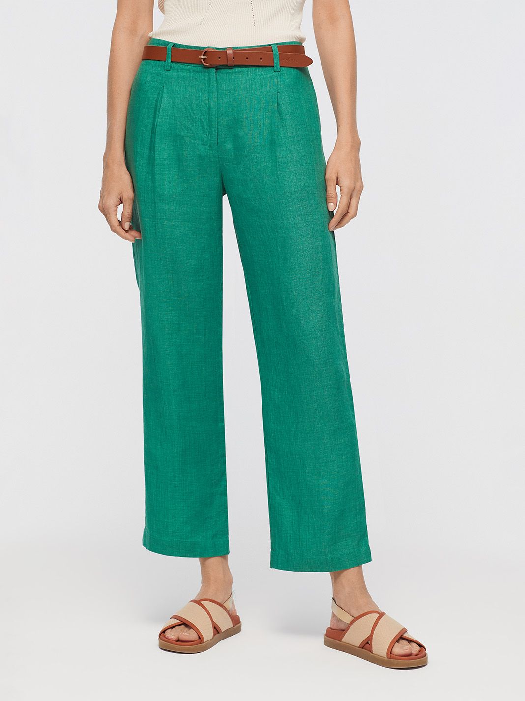Nice Things Trousers - Shiny green
