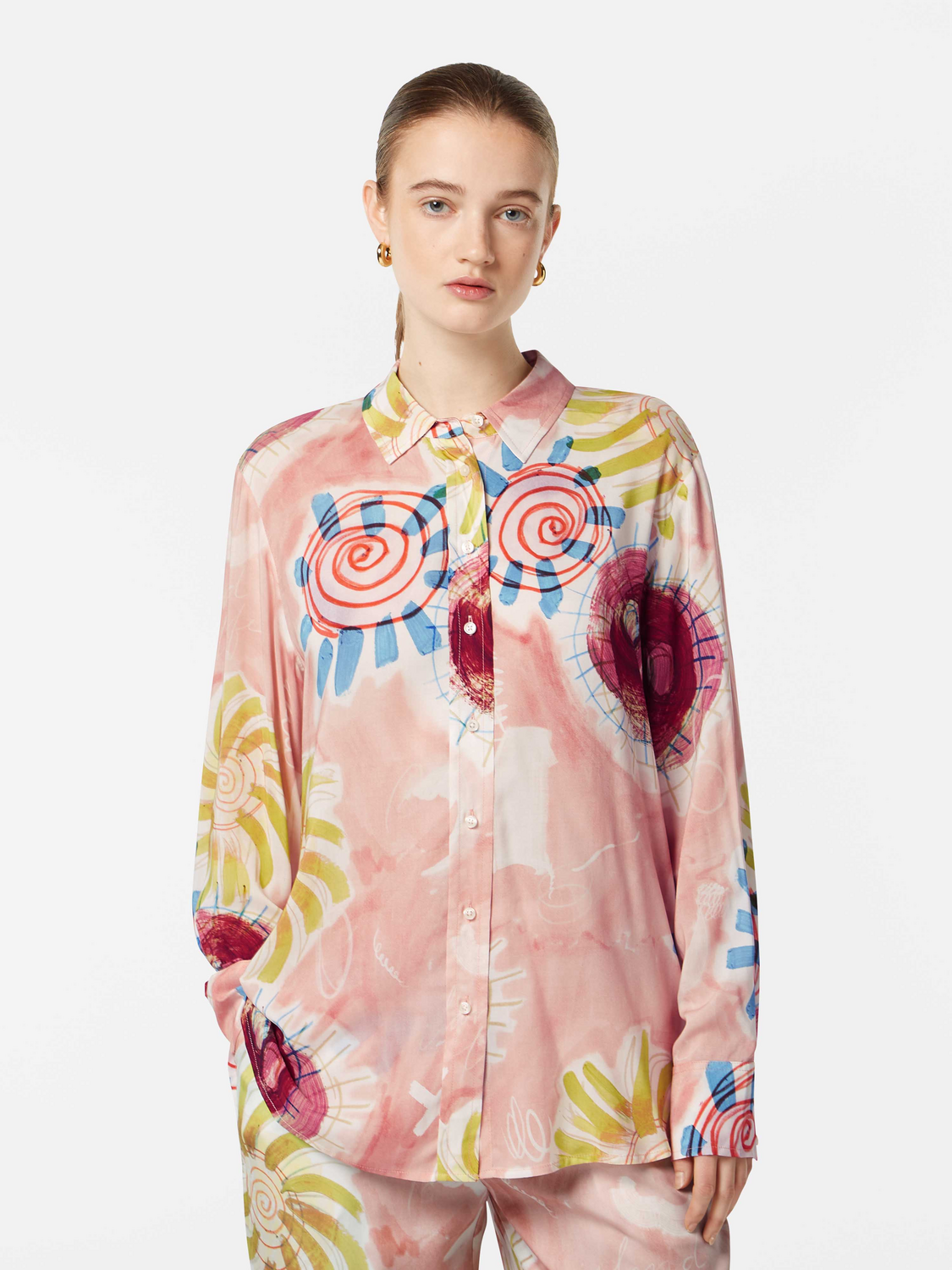 Scotch & Soda Abstract Sun Printed Relaxed Fit Shirt