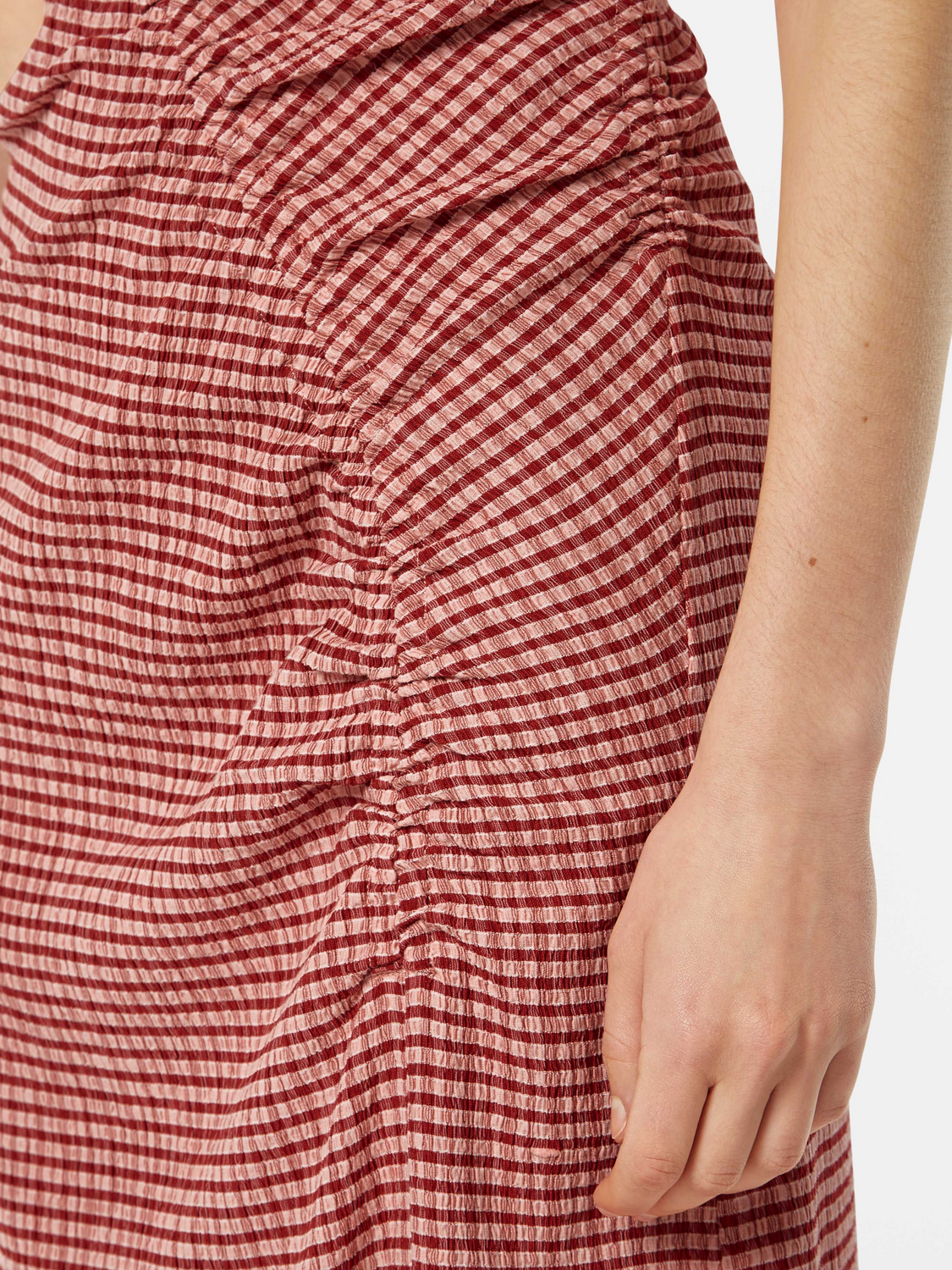 Scotch & Soda Structured Gingham Midi Dress