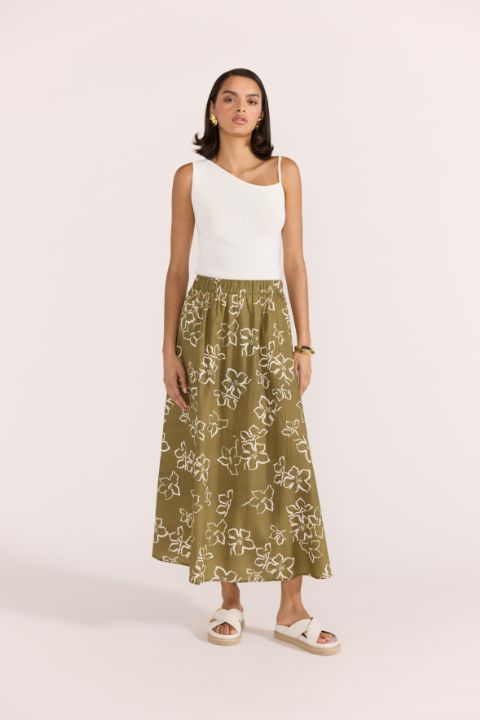 Staple the Label Ines Midi Skirt