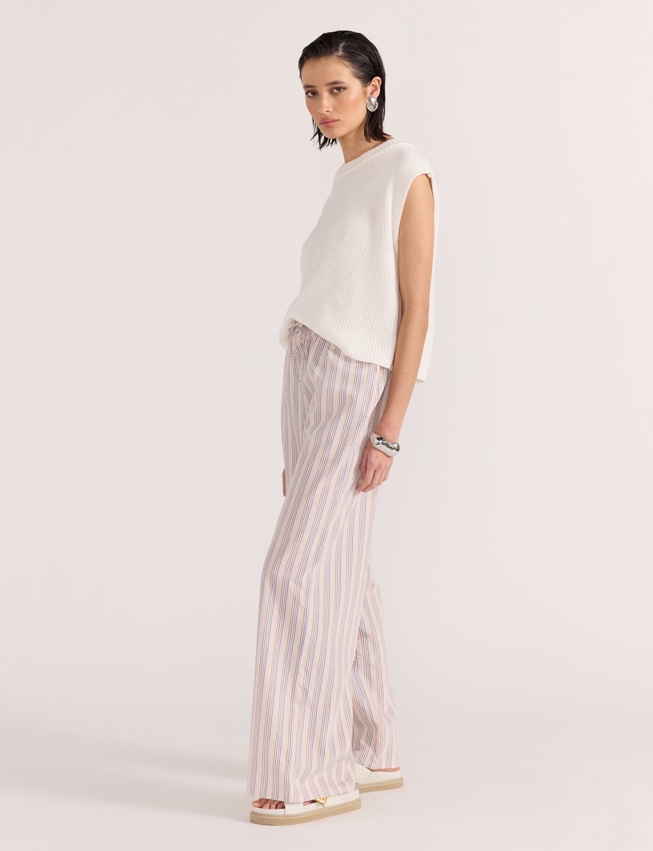 Staple the Label Petra Knit Top - Off White