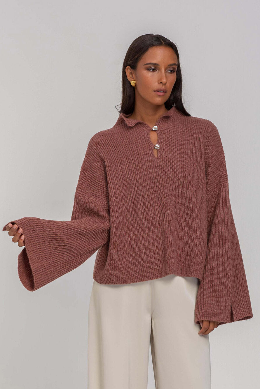 Blak United Allure Sweater - Rosy Brown