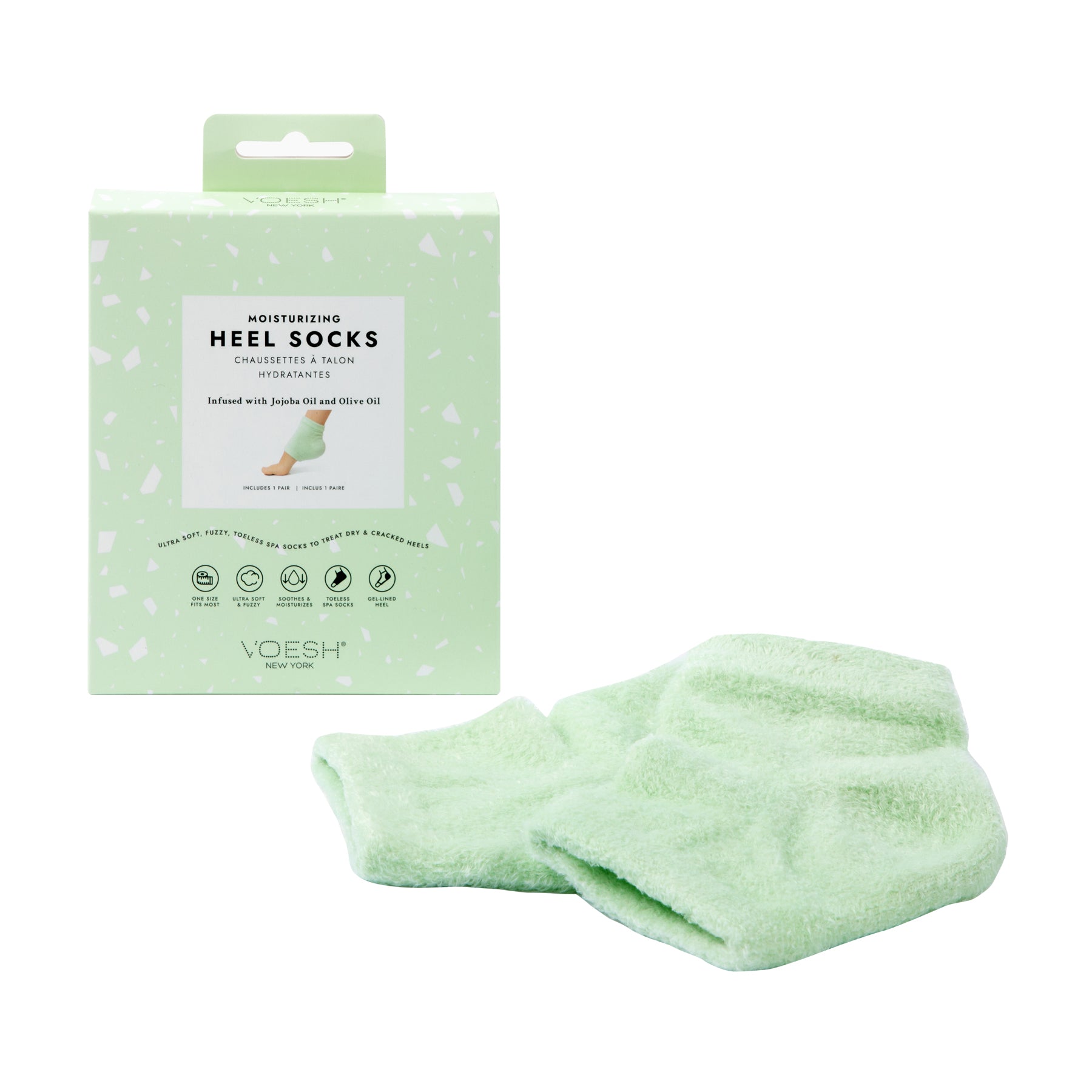 Moisturizing Heel Socks with Gel Heel Liner
