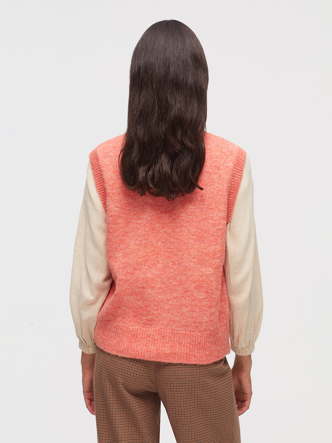Nice Things Round neck waistcoat - Coral