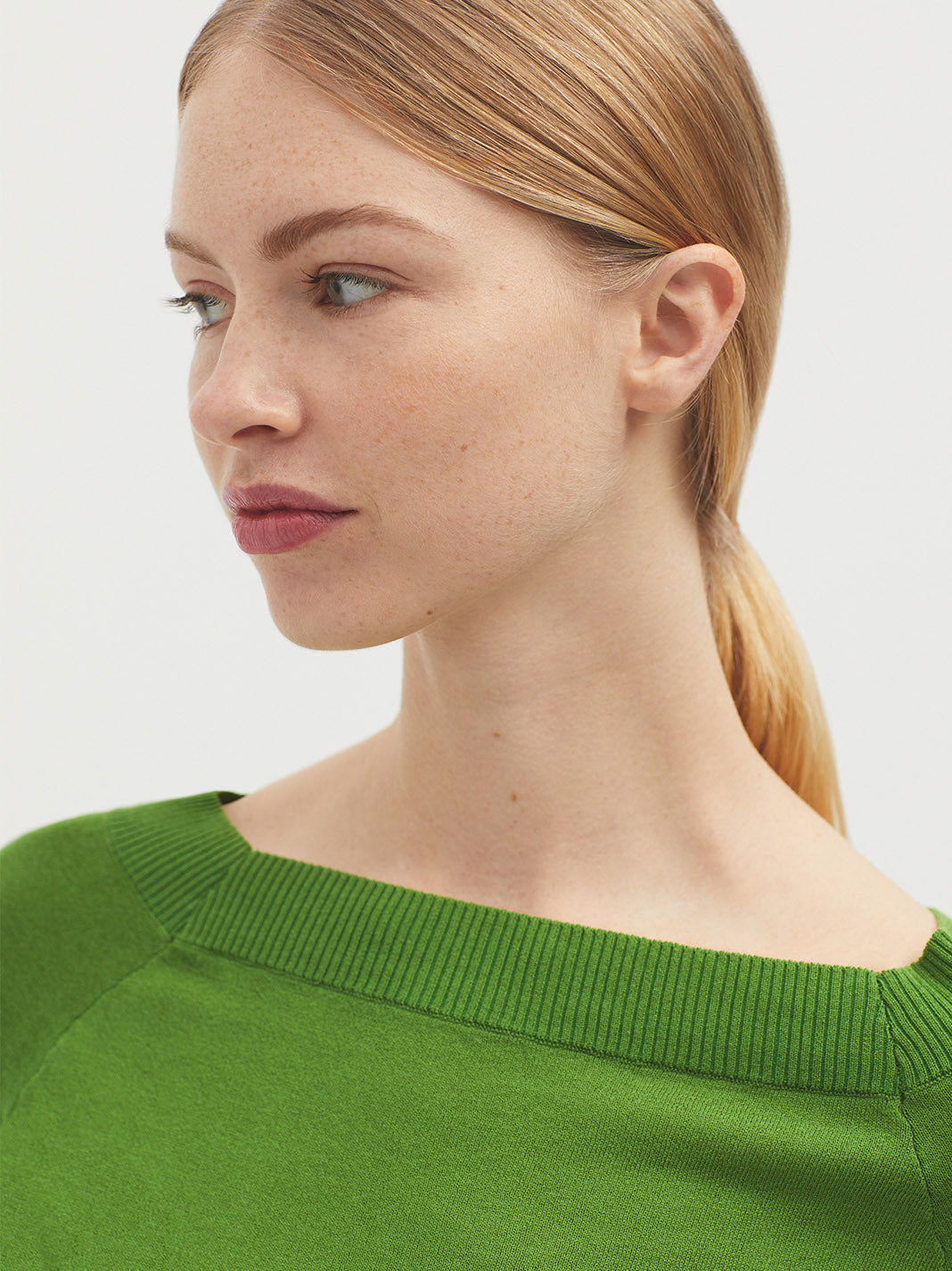 Nice Things Square Neckline Sweater - Green