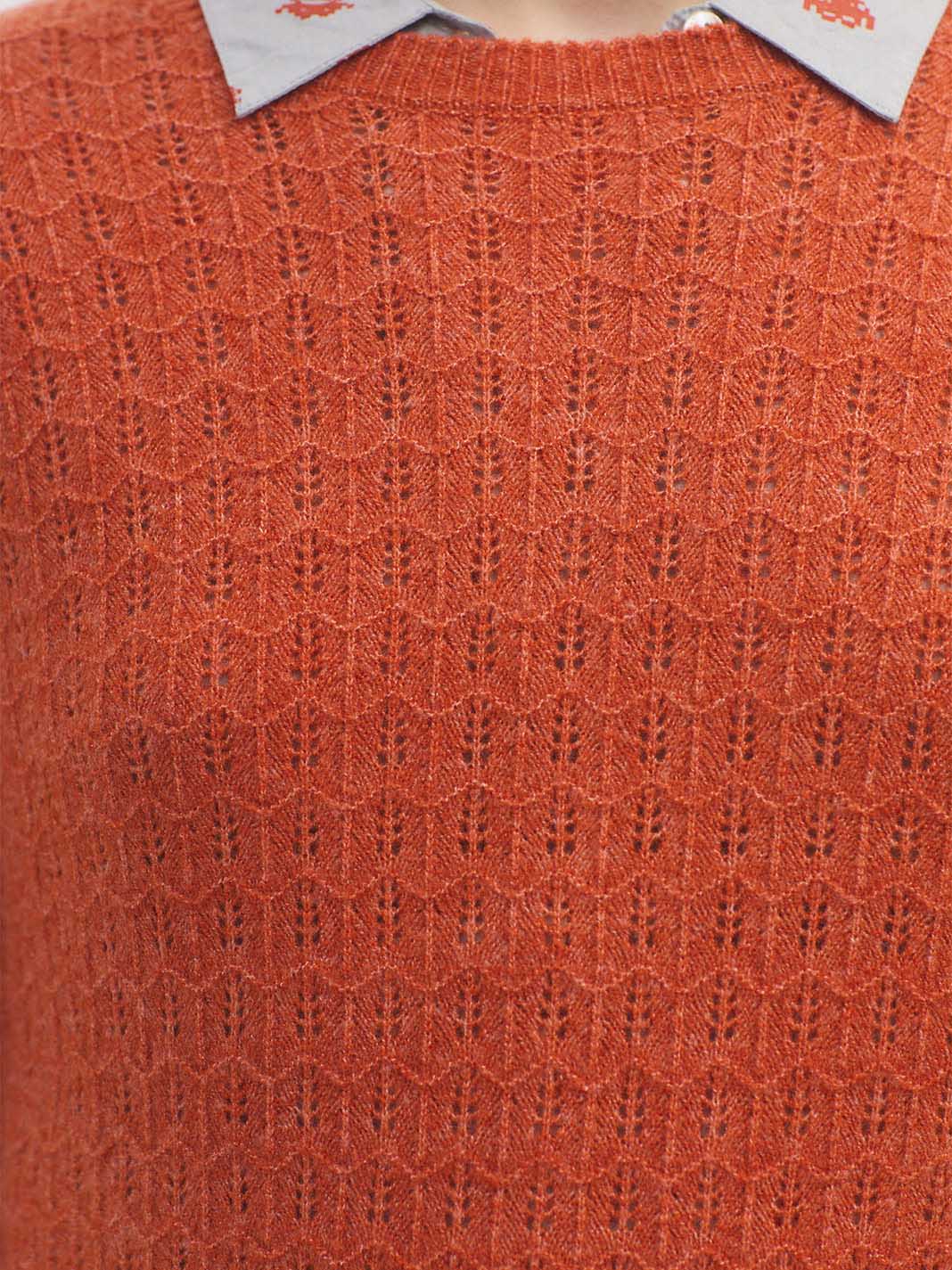 Nice Things Cashmere Blend Jumper - Dark Orange