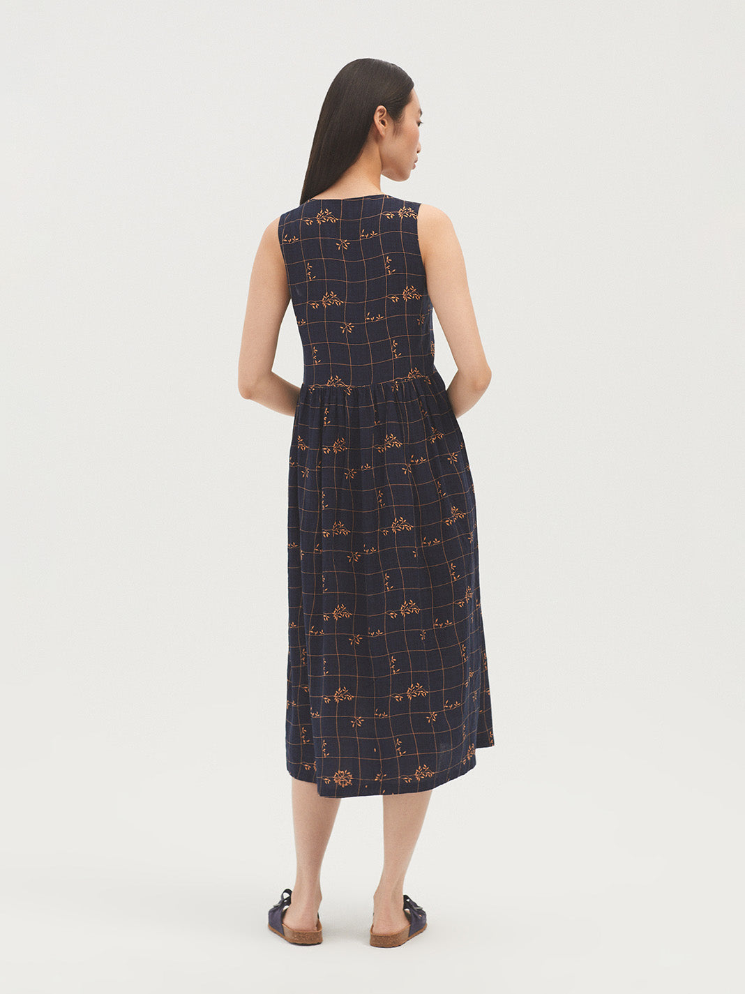 Nice Things Tile Wall Print Dress - Navy