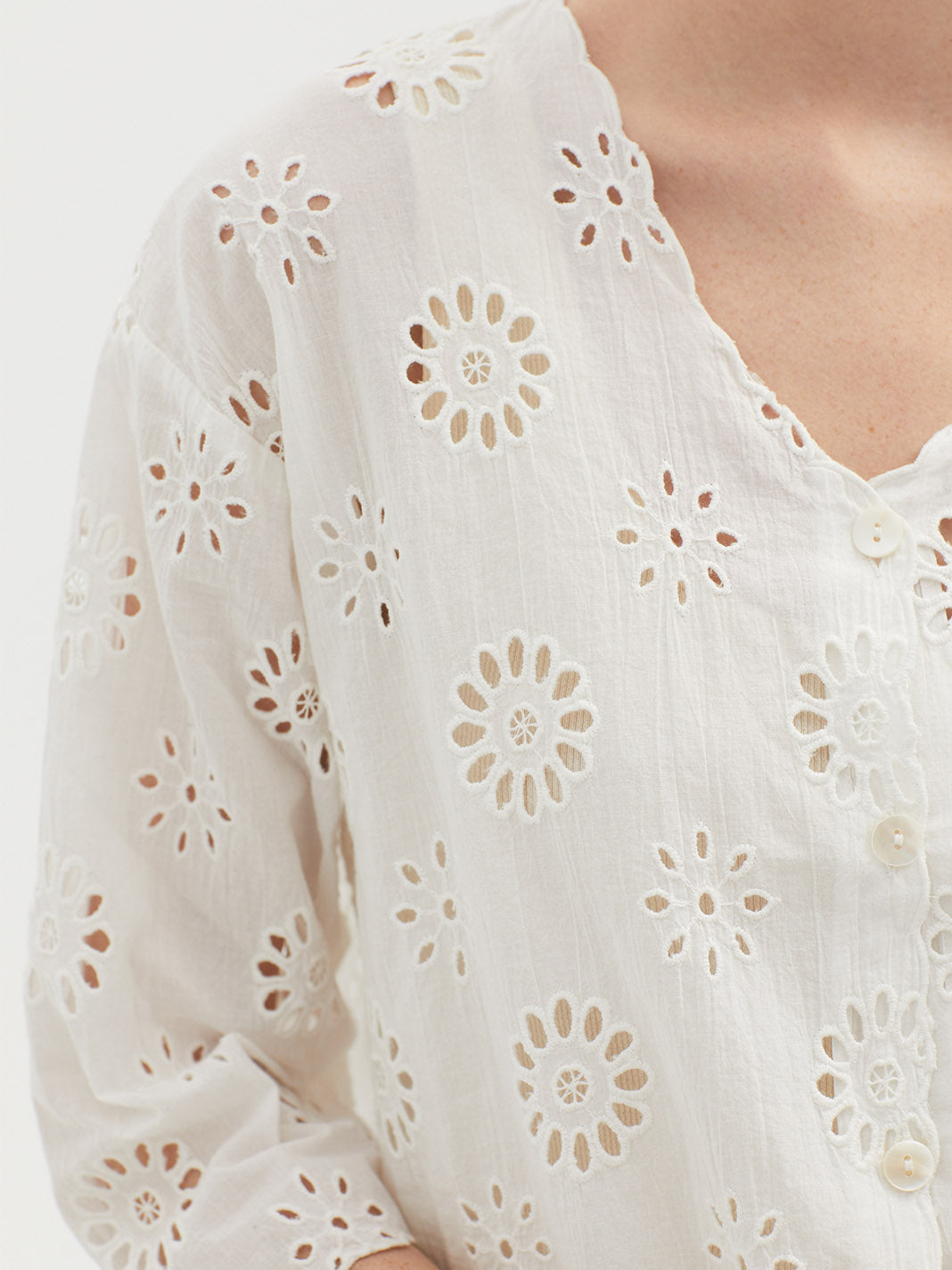 Nice Things Flowery Embroidered Top