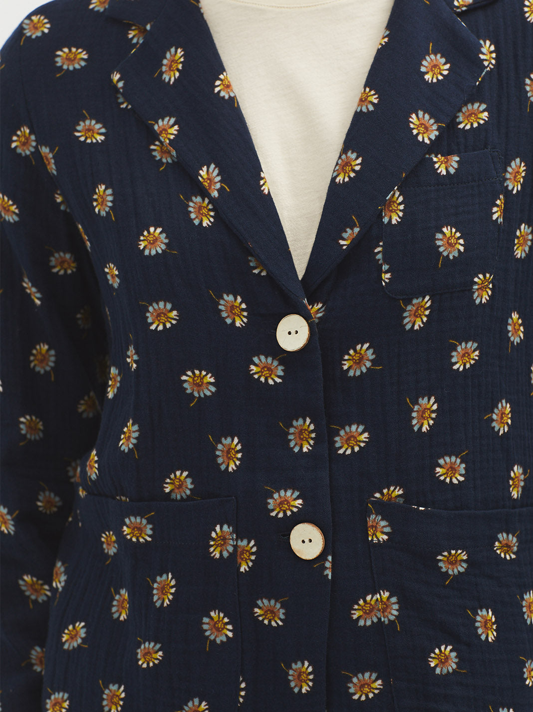 Nice Things Blanket Flower Print Blazer