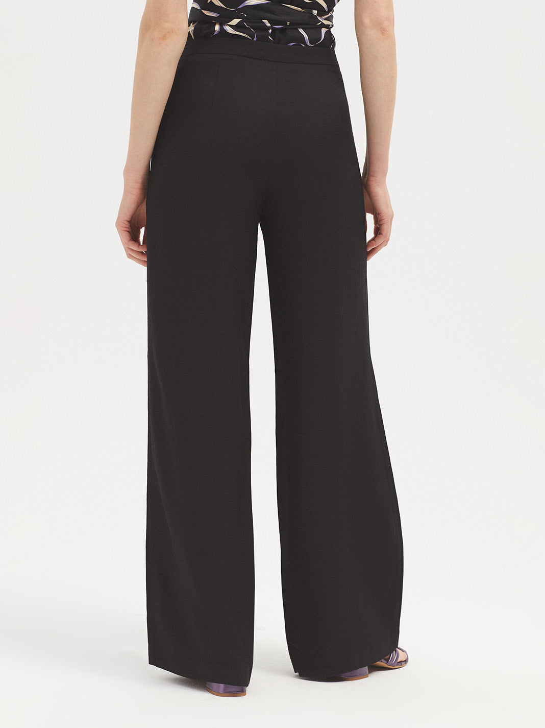 Nice Things Long Tencel Linen Pants - Black