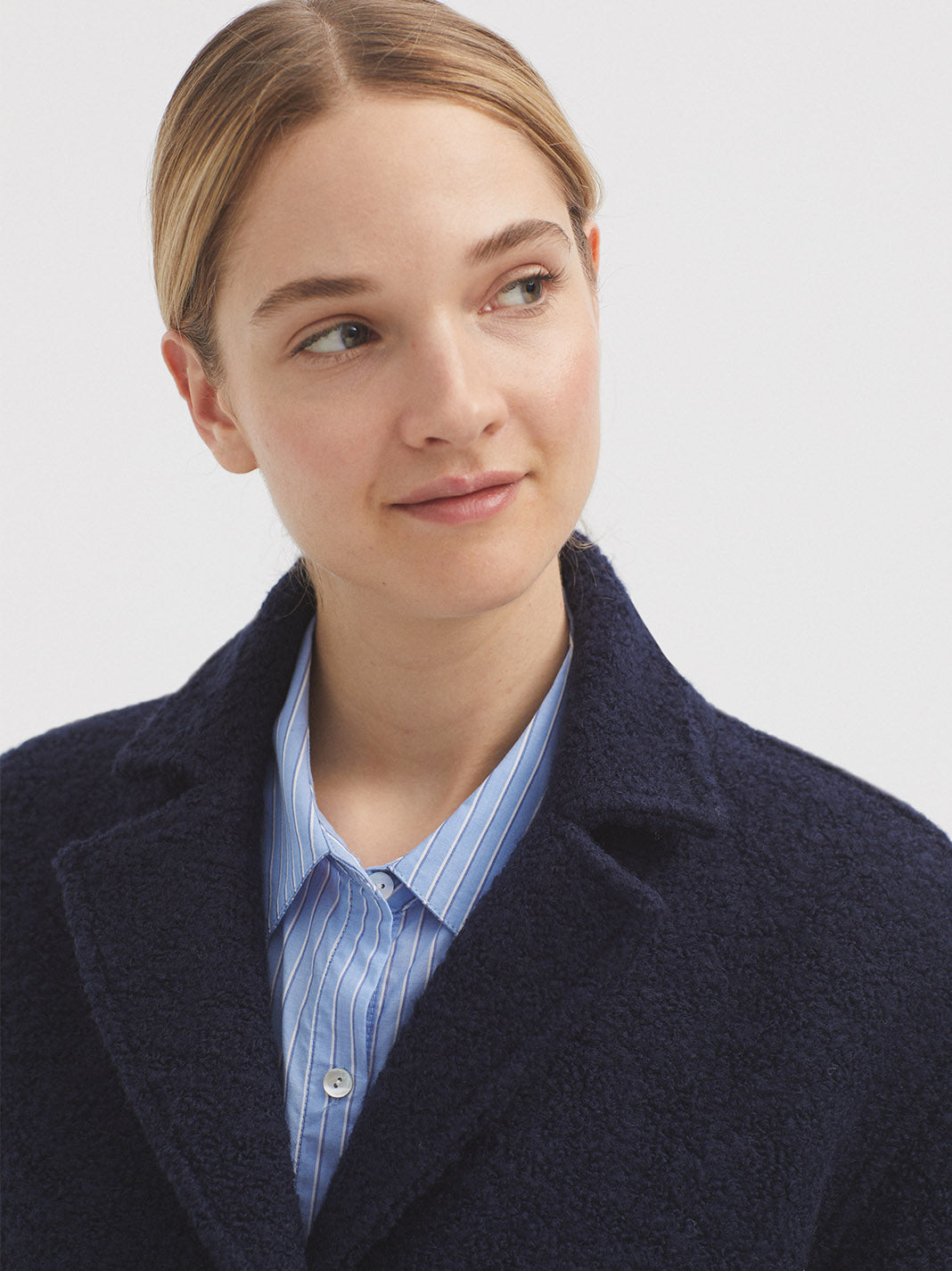 Nice Things Boucle Coat - Navy