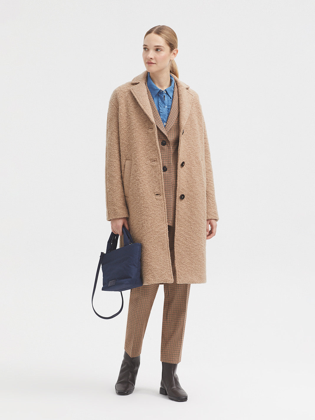 Nice Things Boucle Coat - Beige