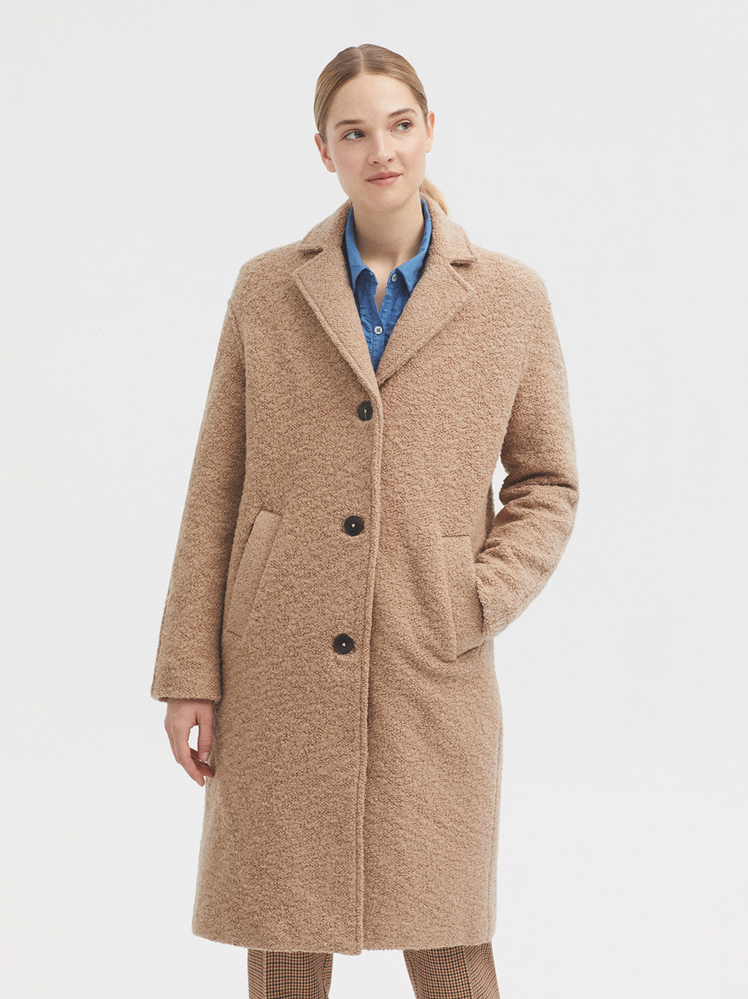 Nice Things Boucle Coat - Beige