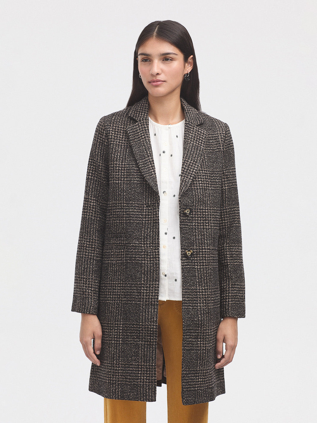 Nice Things Tailored Herringbone Coat