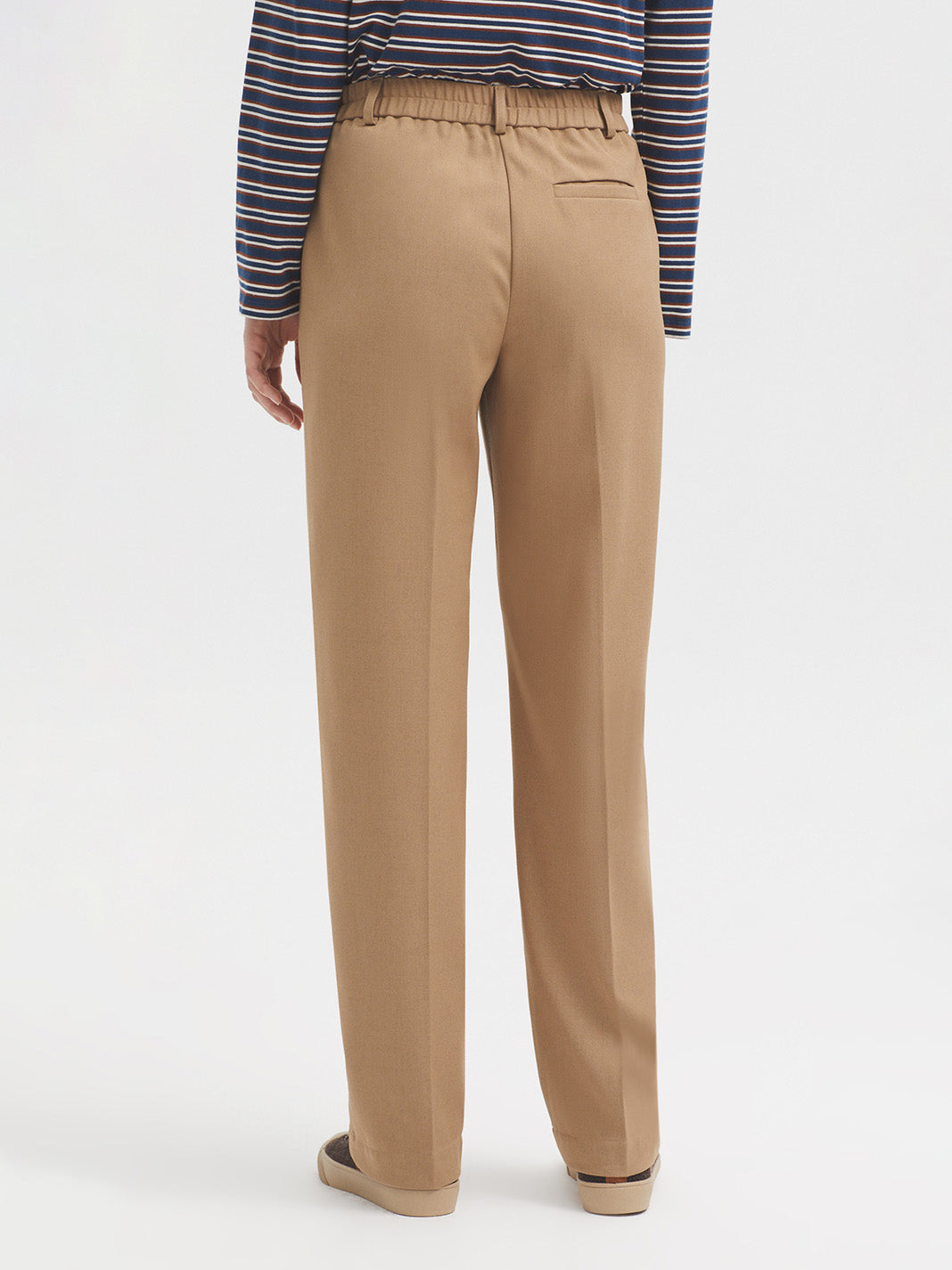 Nice Things Tailored Wool Blend Trousers - Beige