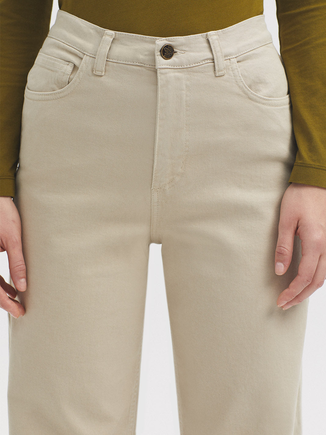 Nice Things Twill Trousers - Mid Stone