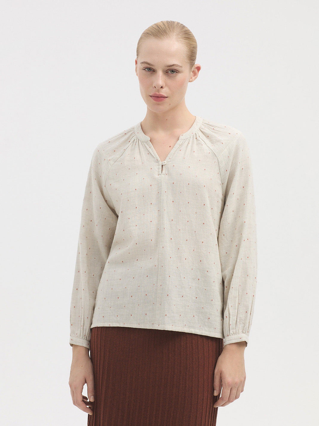 Nice Things Jacquard Cotton Shirt - Jacquard Spot