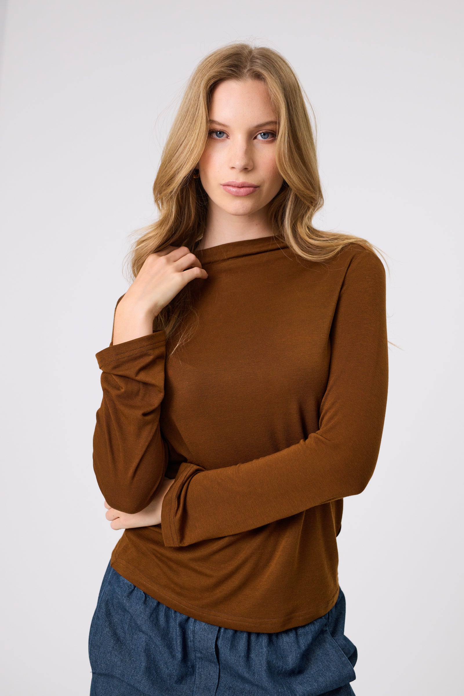 Marlow Weekender Long Sleeve Top - Spice