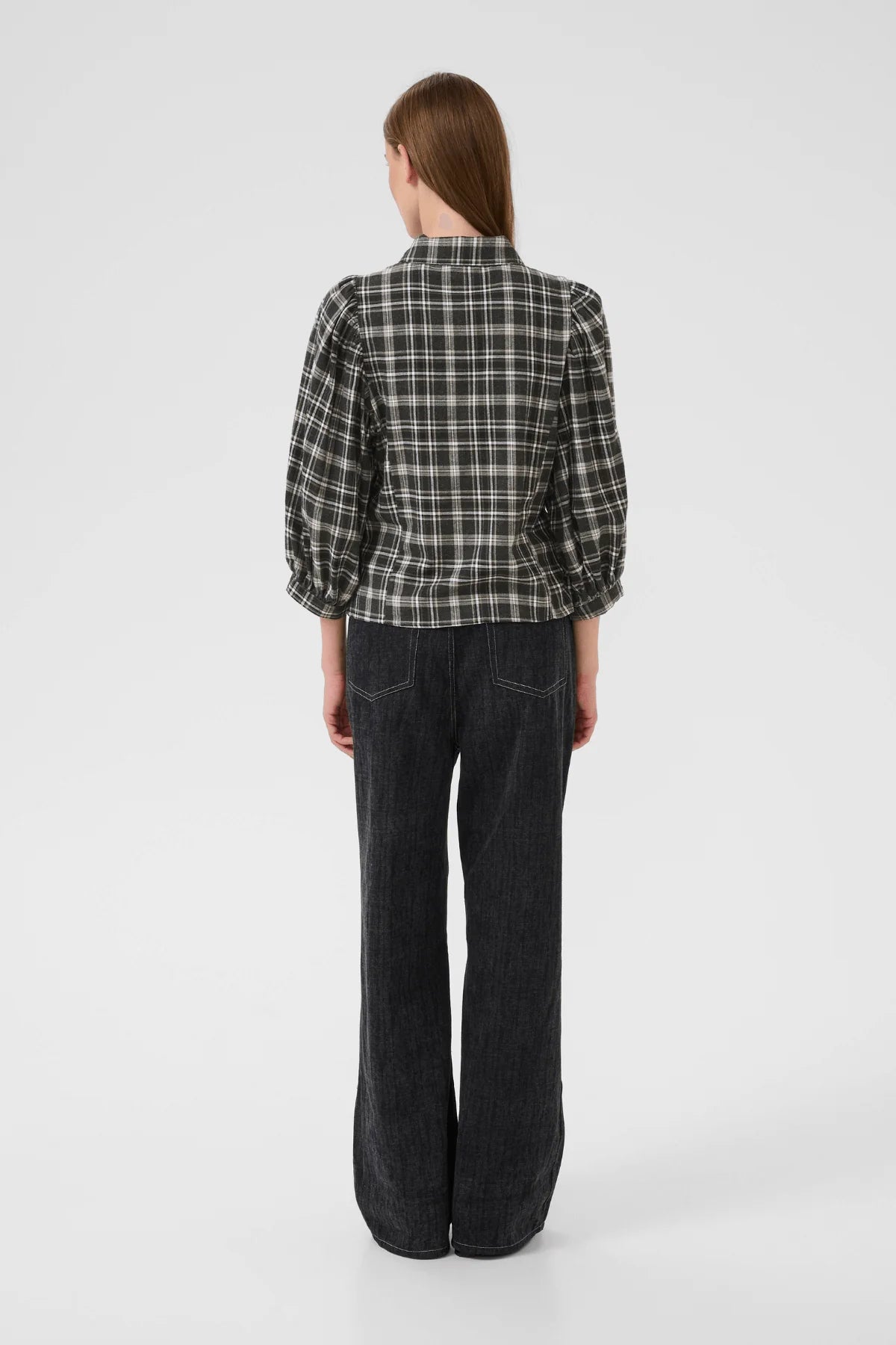 Belis Frosty Blouse - Thunderstorm Check