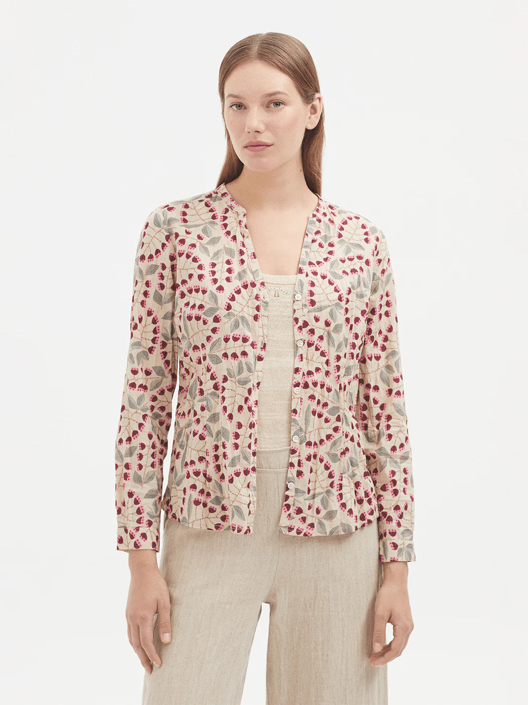 Fitted Shirt - Samoa Flowers