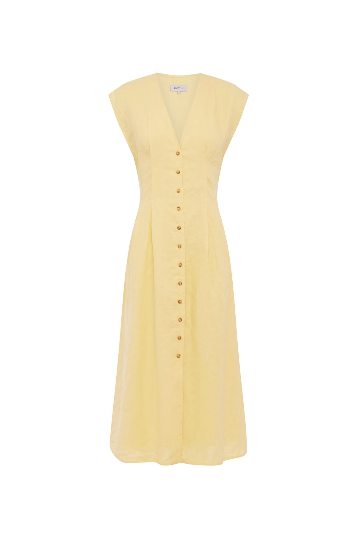 Mira Midi Dress - Lemon