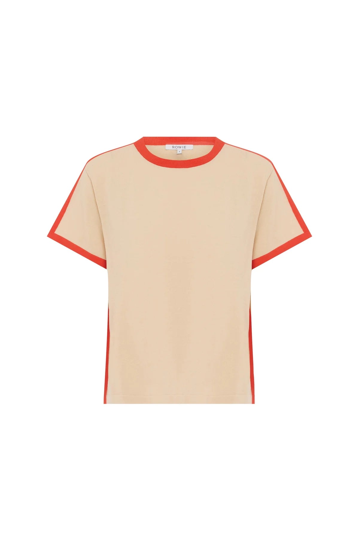 Rania Contrast Knit Tee - Spiced Latte