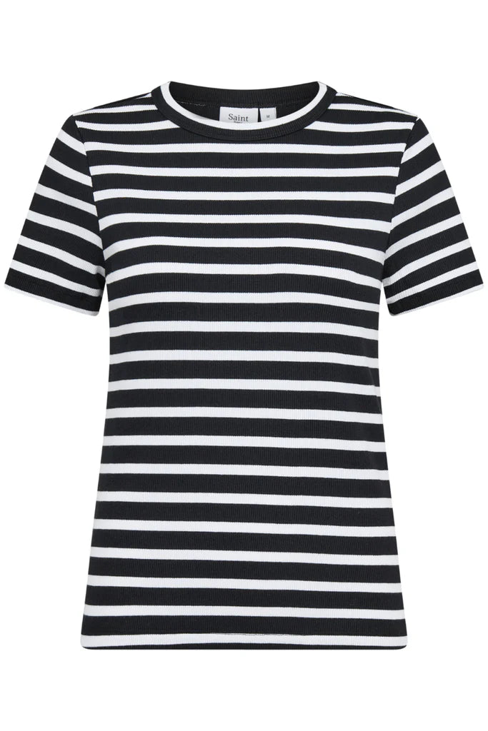 Aster Top - Black and White Stripe