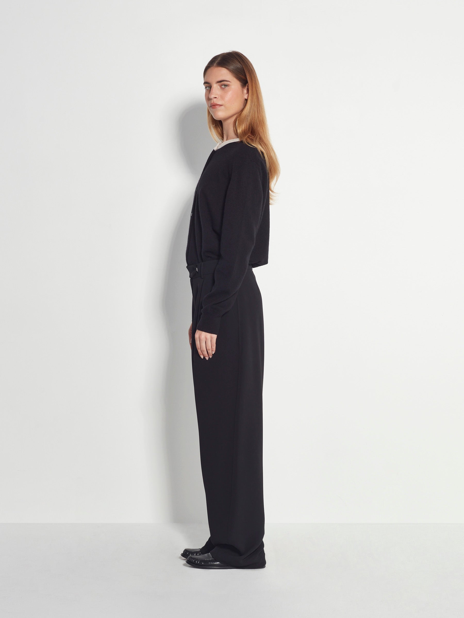 Juliette Hogan Contrast Twin Cardi Cashmere - Oreo